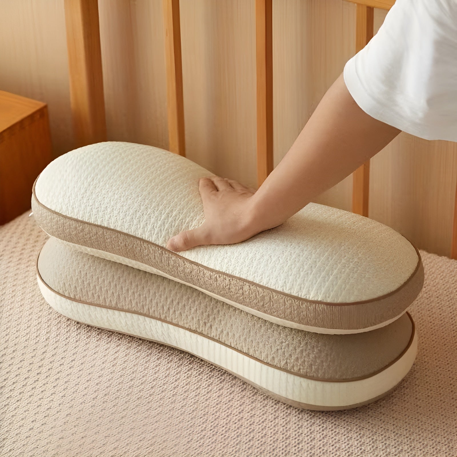 Ergonomisches Buchweizenkissen – Nackenstützend und Anpassungsfähig | Ideal für Schlaf und Entspannung - Kissen