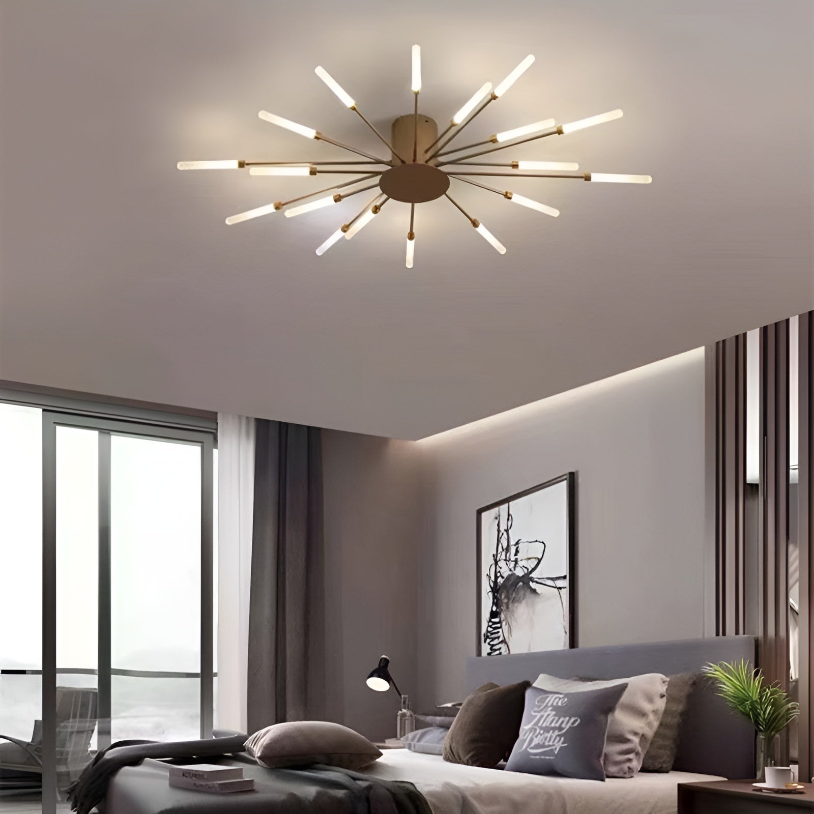 CelestialArc Light - Moderne Feuerwerk LED-Deckenleuchte