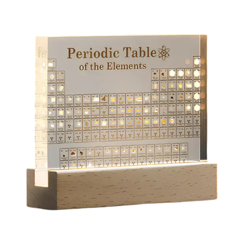 Periodensystem mit echten Elementen – Dekoratives Acryl-Display