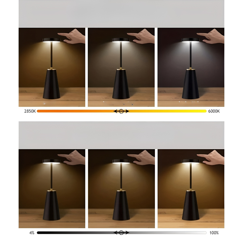 LumaTouch Lampe – Wiederaufladbare Kabellose Tischlampe