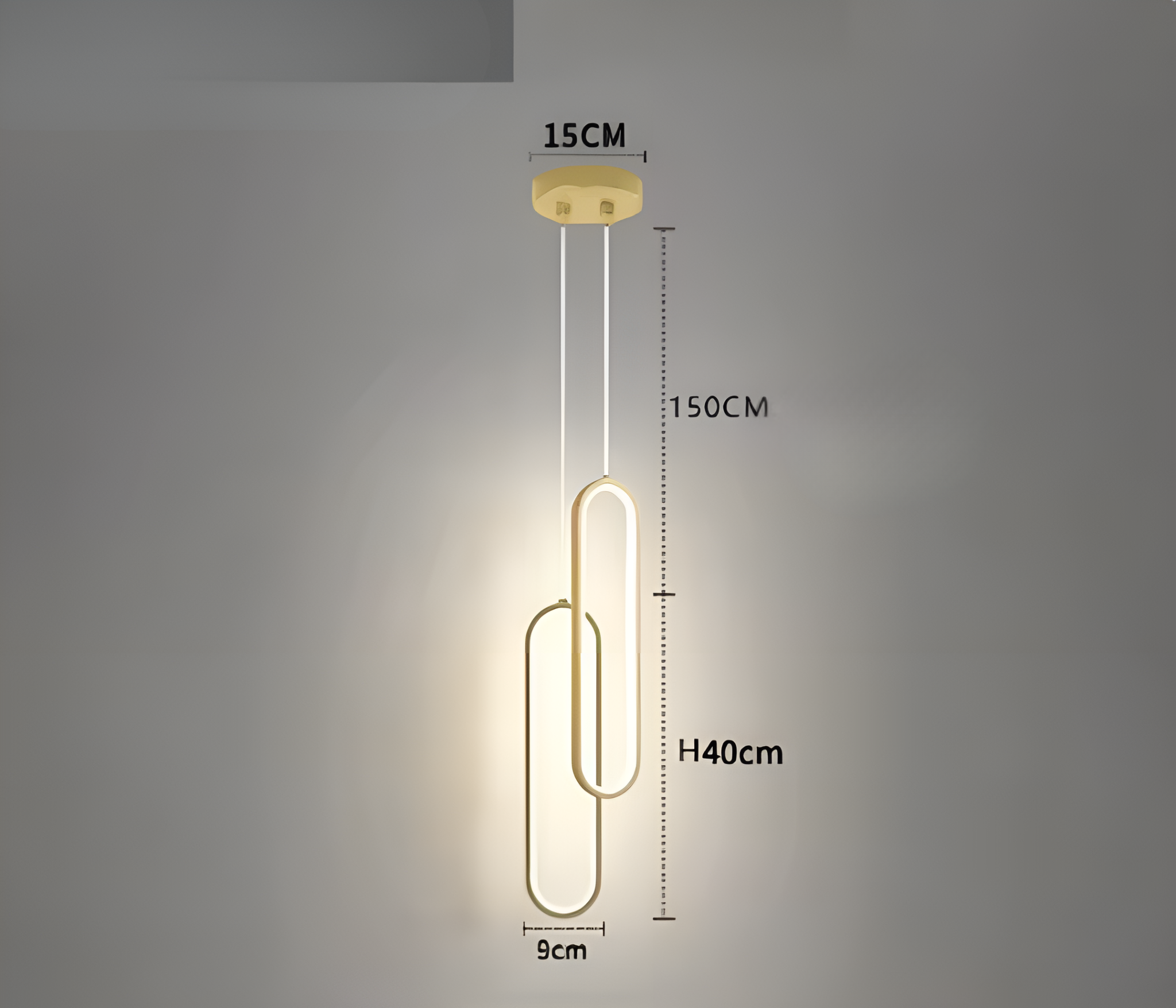 GildedGlow Light - Dekorative LED-Hängelampe