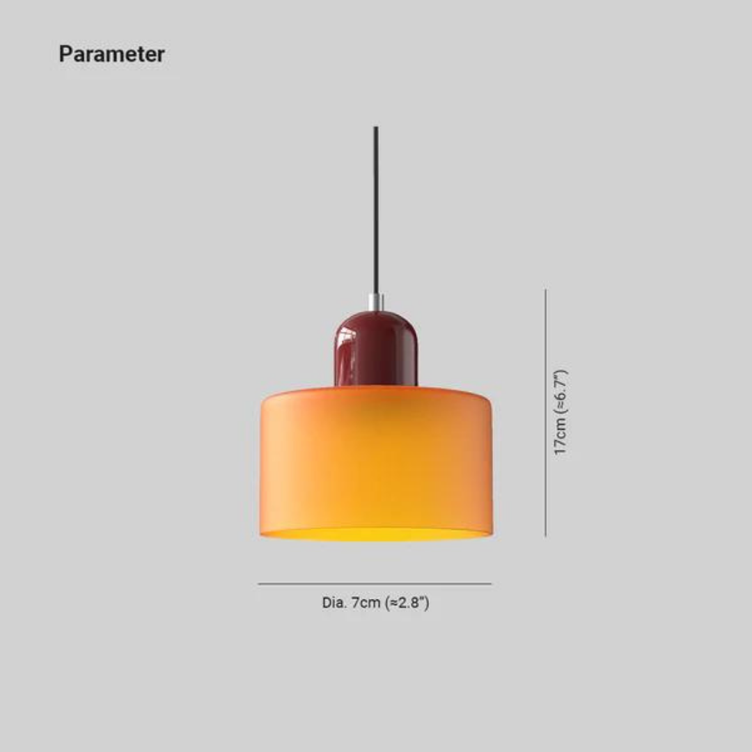 GlamorGlass Light - Europäische Retro Zylinder Pendelleuchte