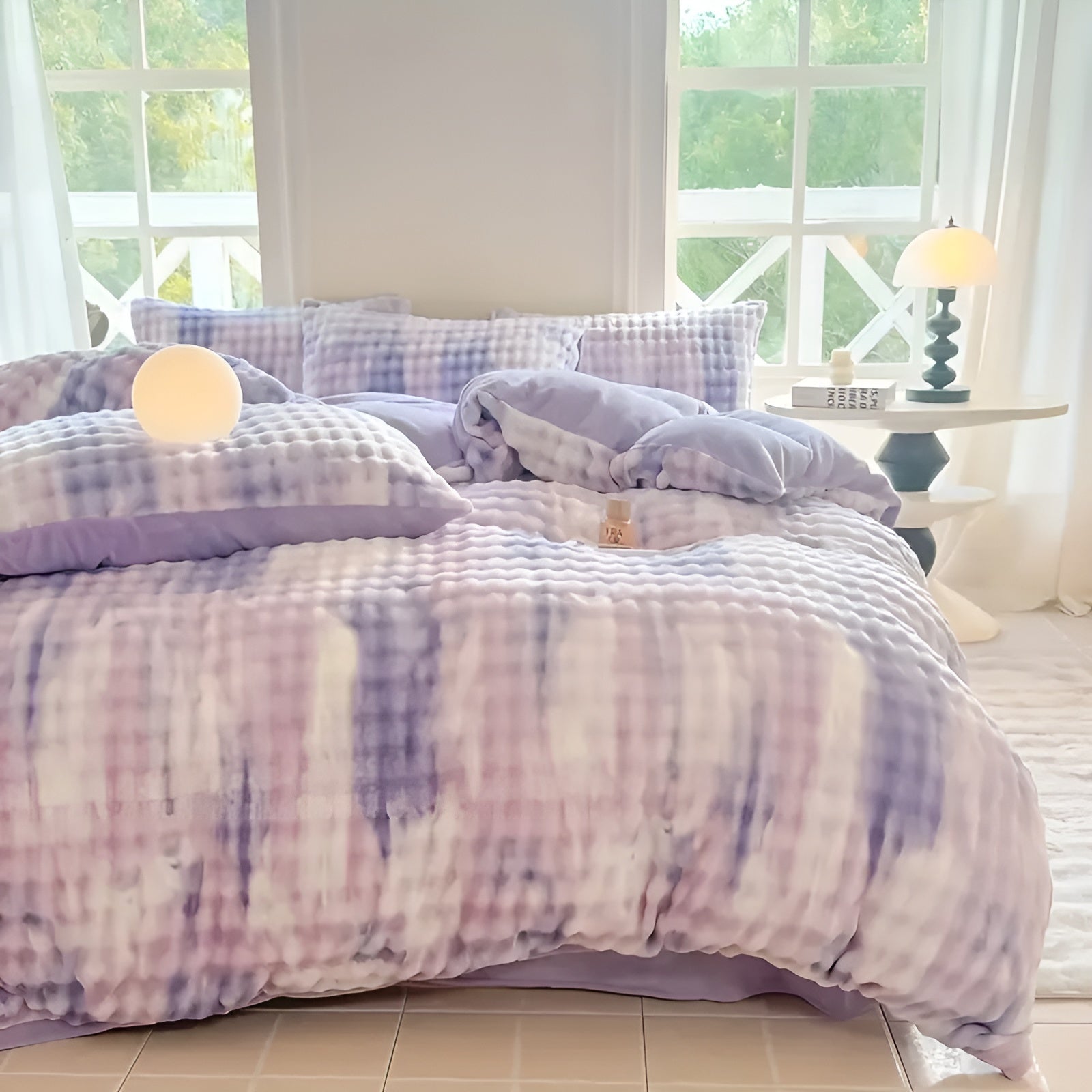 Kuscheliger Plüsch-Bettbezug – Warm und Weich für Herbst & Winter | Beidseitiges Design aus Kaninchenfell & Milchsamt