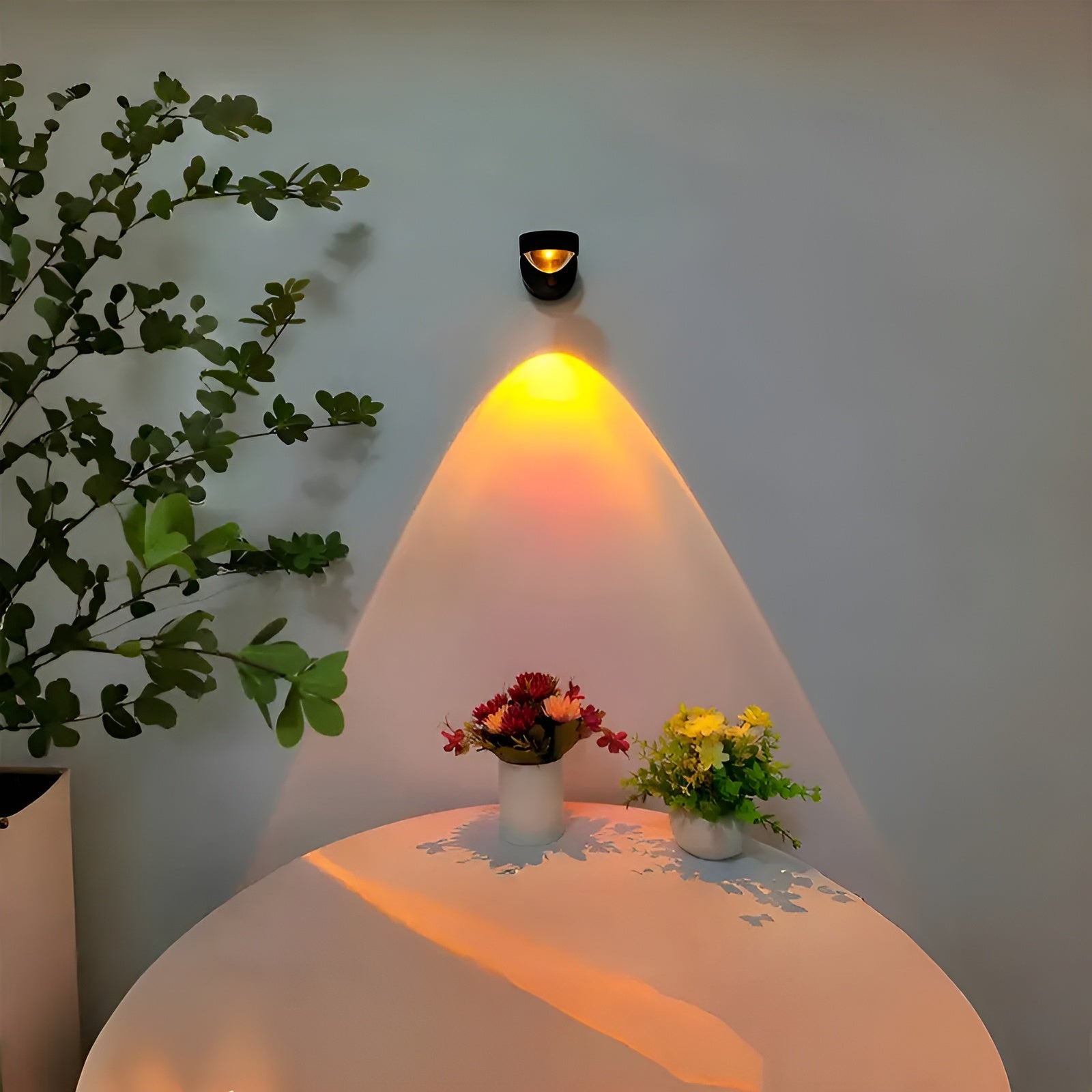 LED-Wandleuchte 360° Drehbar- Atmosphärisches Stimmungslicht,& Dimmbar | USB-Aufladbar für Zuhause