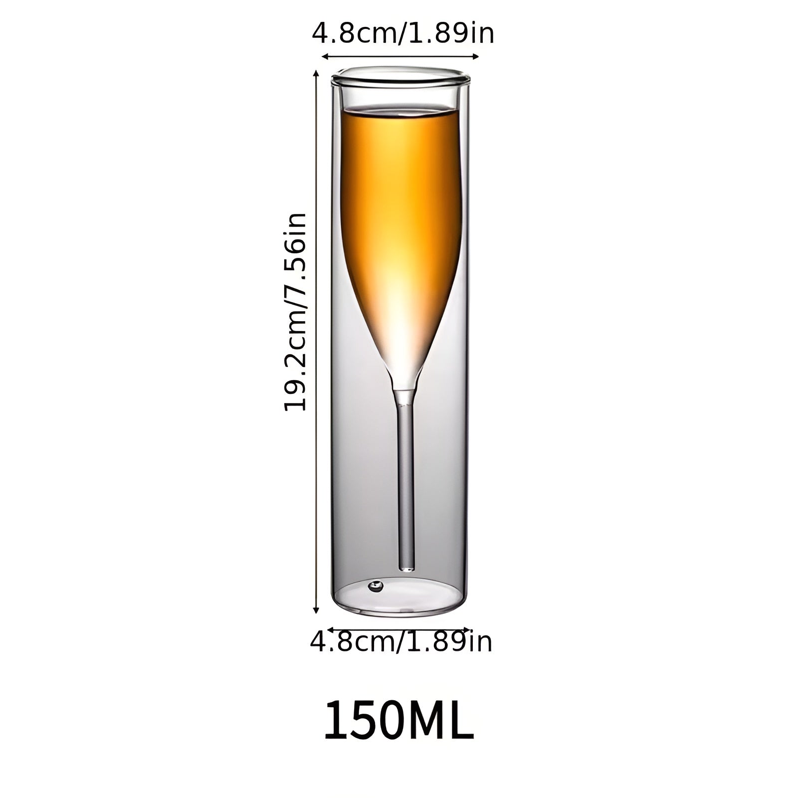 4er Set Doppelwandige Champagnergläser – Transparent & Isolierend | Ideal Für Sekt Cocktails Und Partys - Champagnerglas