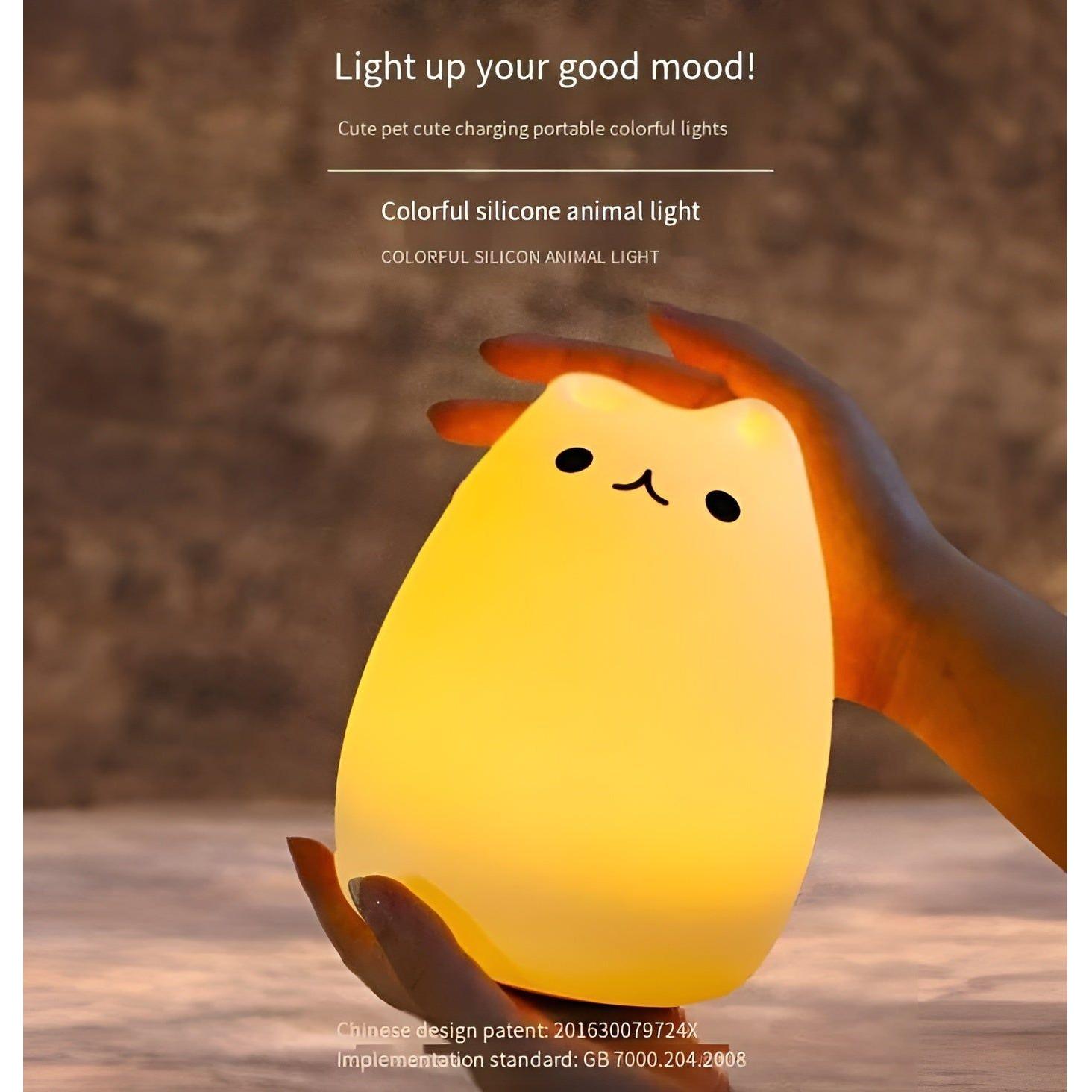 MeowGlow Lamp - Kitty Cute Silicone LED Night Light Elegare