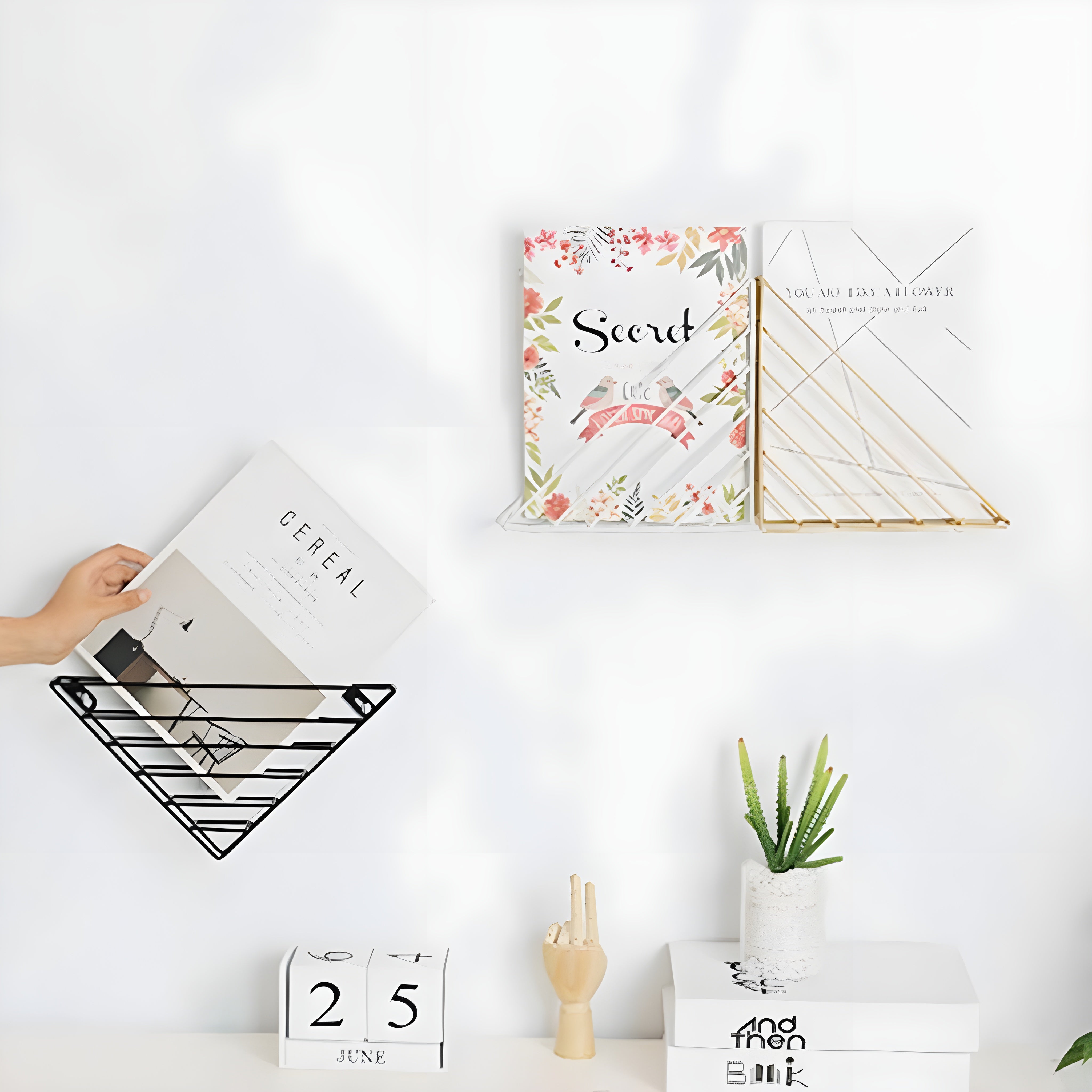 Wandregal für Bücher & Zeitschriften – Platzsparend und Modern | Perfekt für Wohnzimmer Büro oder Schlafzimmer“