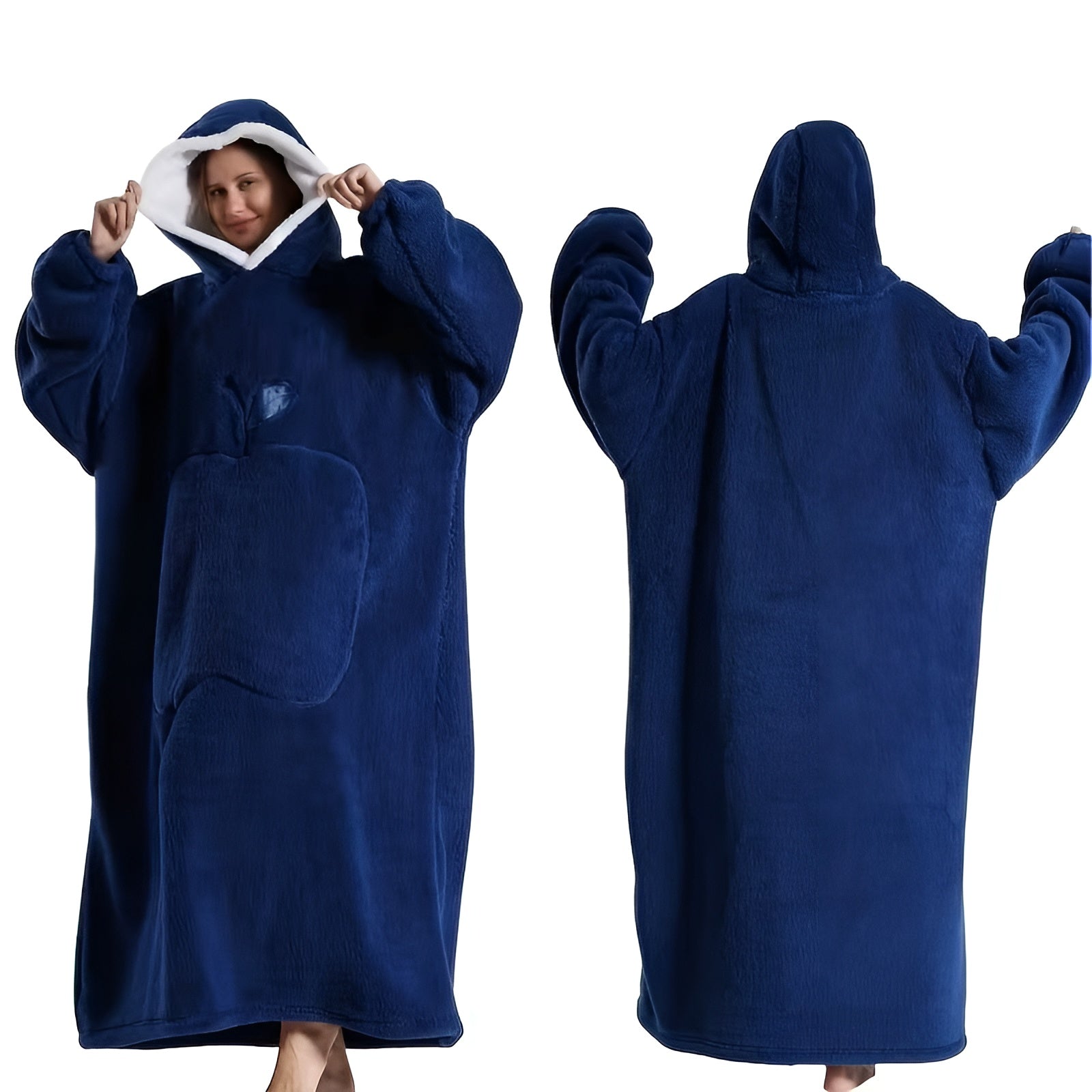 Kuschelige Hoodie-Decke – Warm Weich und Bequem | Ideal für Kalte Wintertage - Rosa - Decke