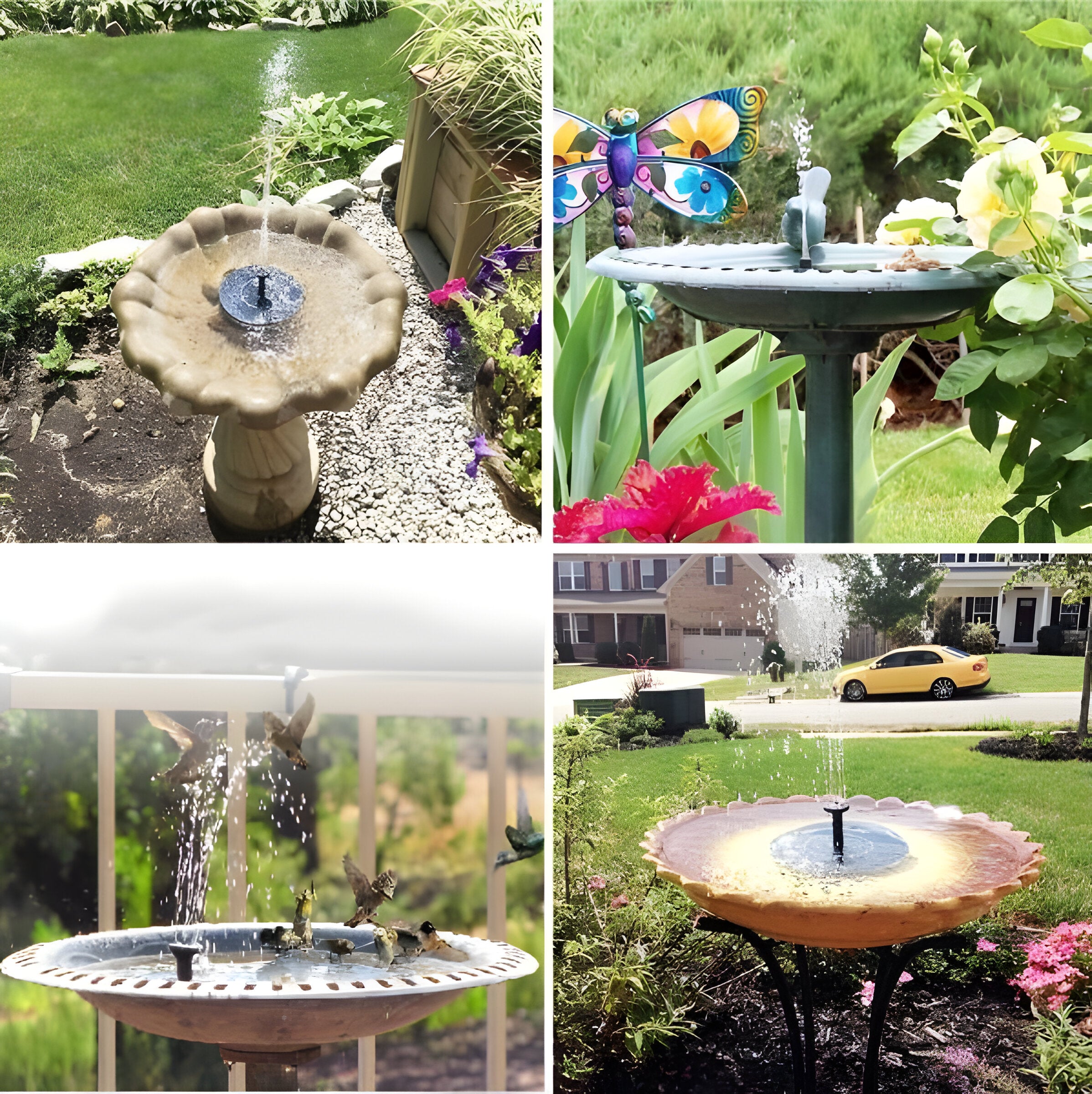 AquaBliss Rise - Solar-Wasserbrunnen für Draußen