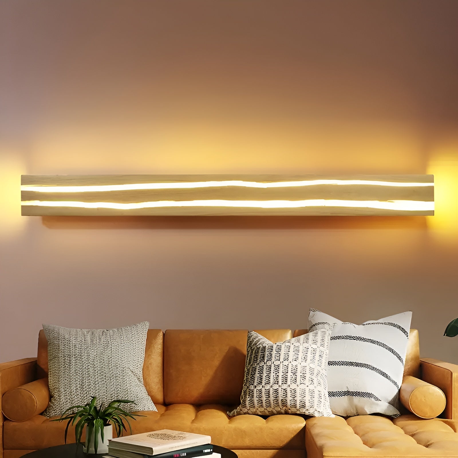 LED Wandlampe aus Holz – Modernes Design für Wohnzimmer & Schlafzimmer