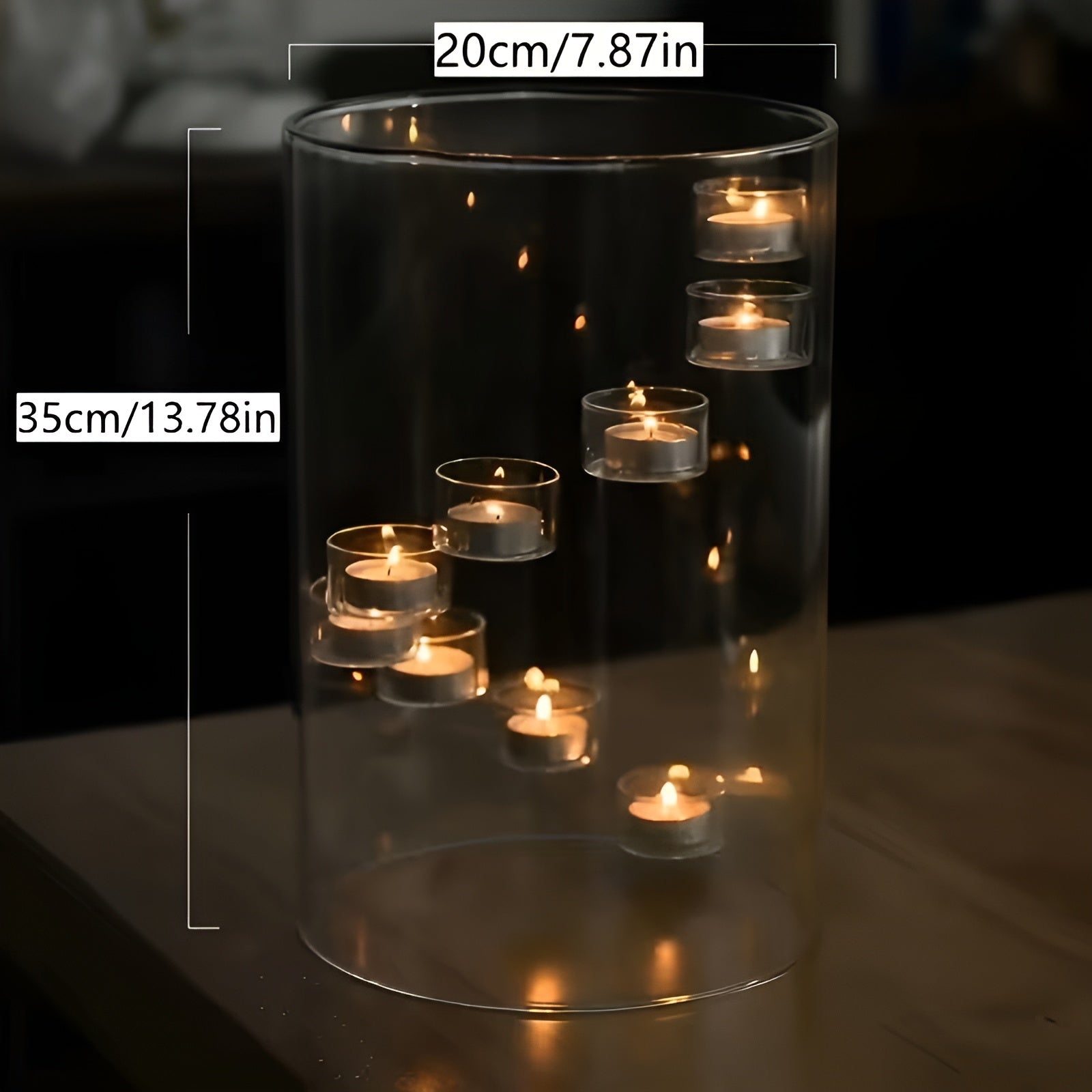 Großer Drehbarer Glas-Kerzenhalter – Europäischer Stil | Elegante & Dekorative Tischdekoration - Wohnzubehör