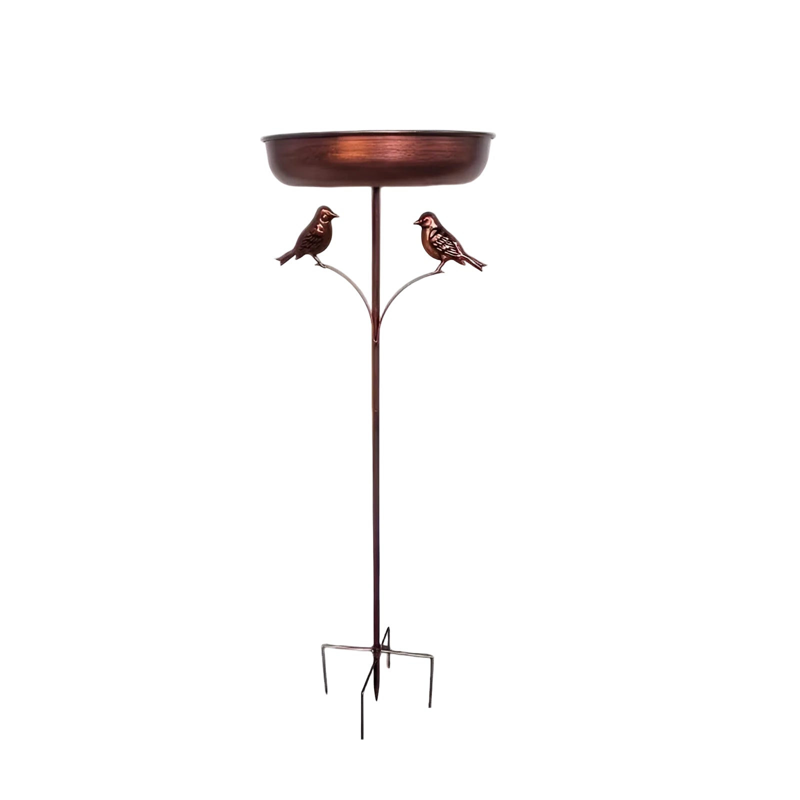 Vogeltränke mit Futterspender im Vintage-Stil – Dekorativ und Wetterfest | Metall mit Erdspieß für Garten und Balkon