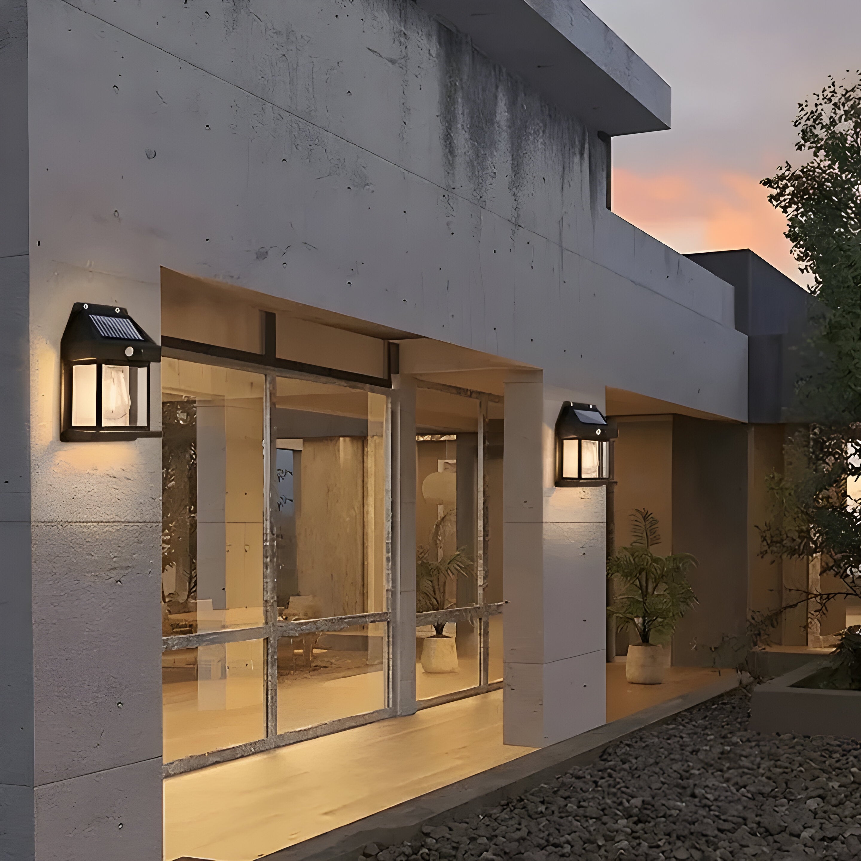 LumiGuard Lampe - Solar-Bewegungsmelder Wasserdichte Außenlampe