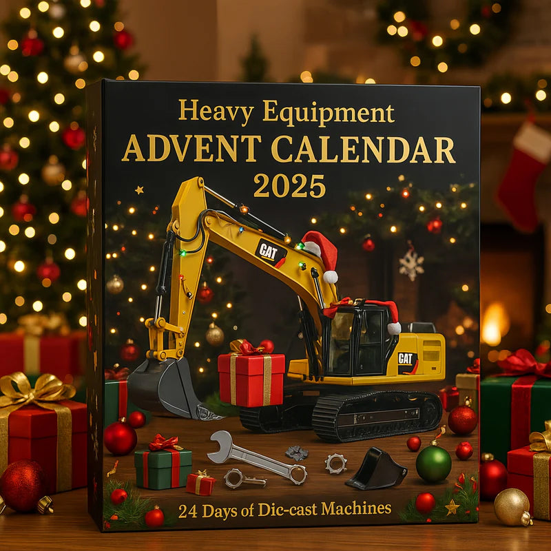 Adventskalender mit 24 Miniatur-Baufahrzeugen aus Metall für Kinder