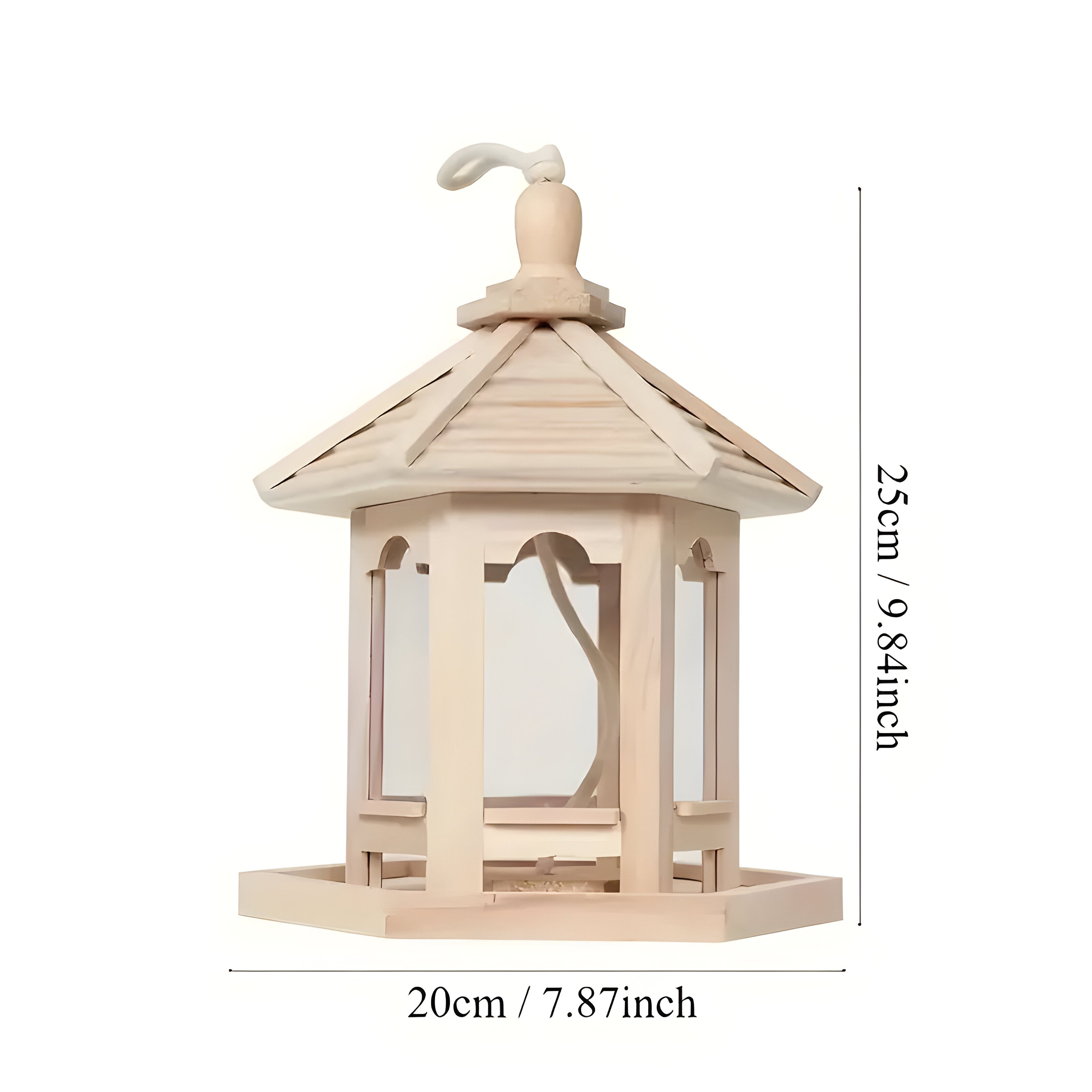 SkyPerch Nest - Bemalbares Holz hängendes Vogelhaus