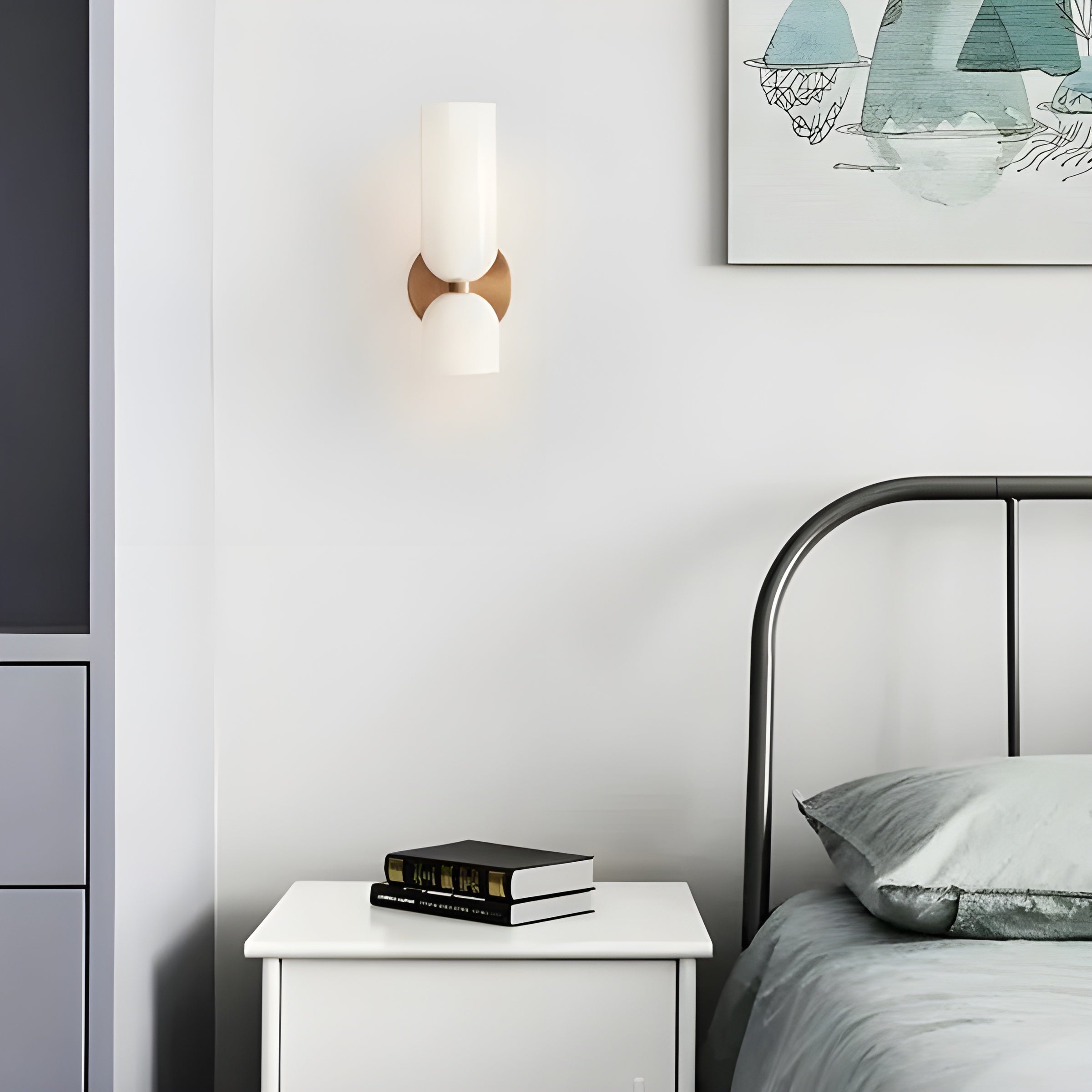LED-Wandleuchte mit Doppelkopf – Nordisches Design, Warmes Licht für Wohn- und Arbeitsbereiche