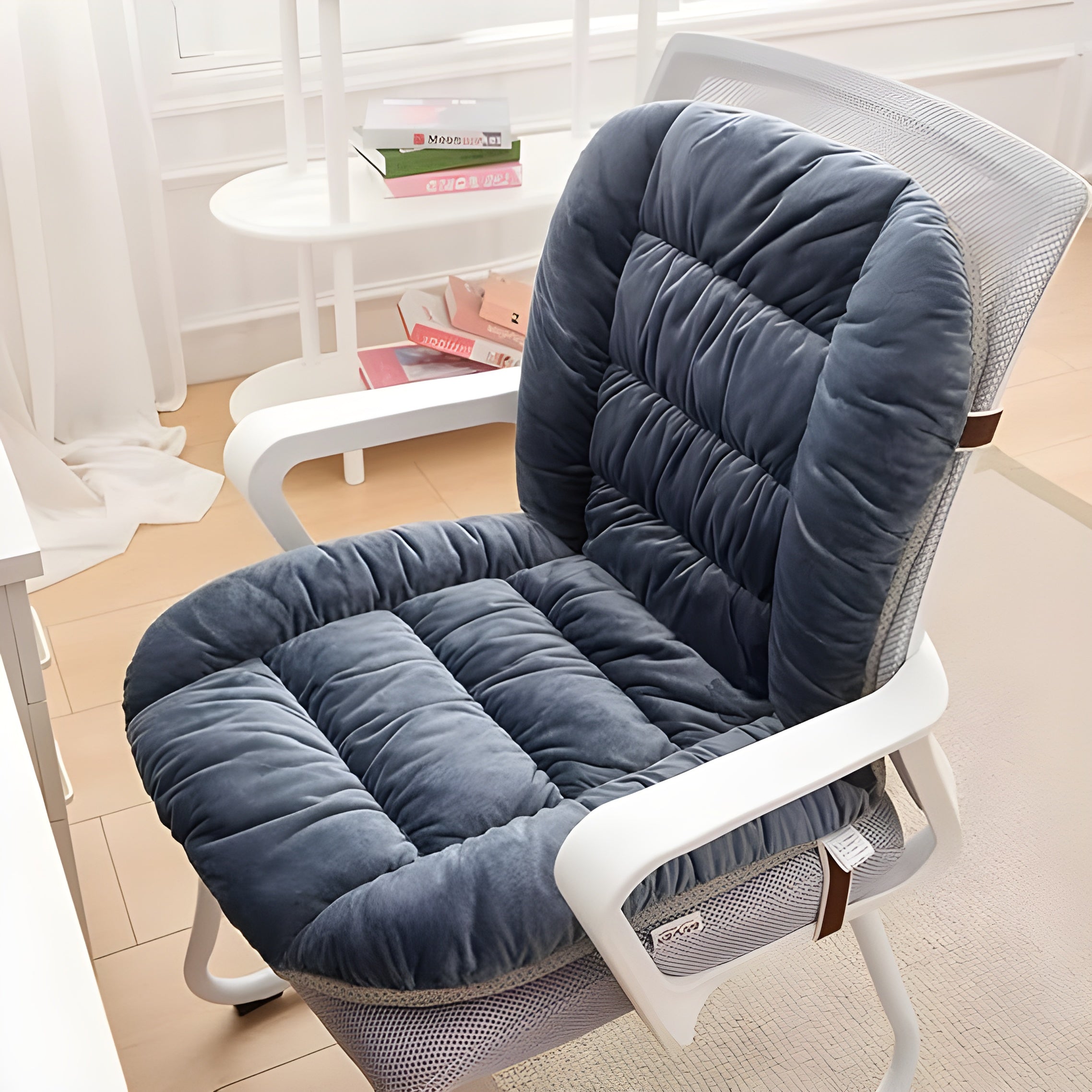 Dicke Sitzkissen für Stühle – weich warm und bequem | Ideal für den Wohnbereich und das Büro - Dunkelgrau - Kissen
