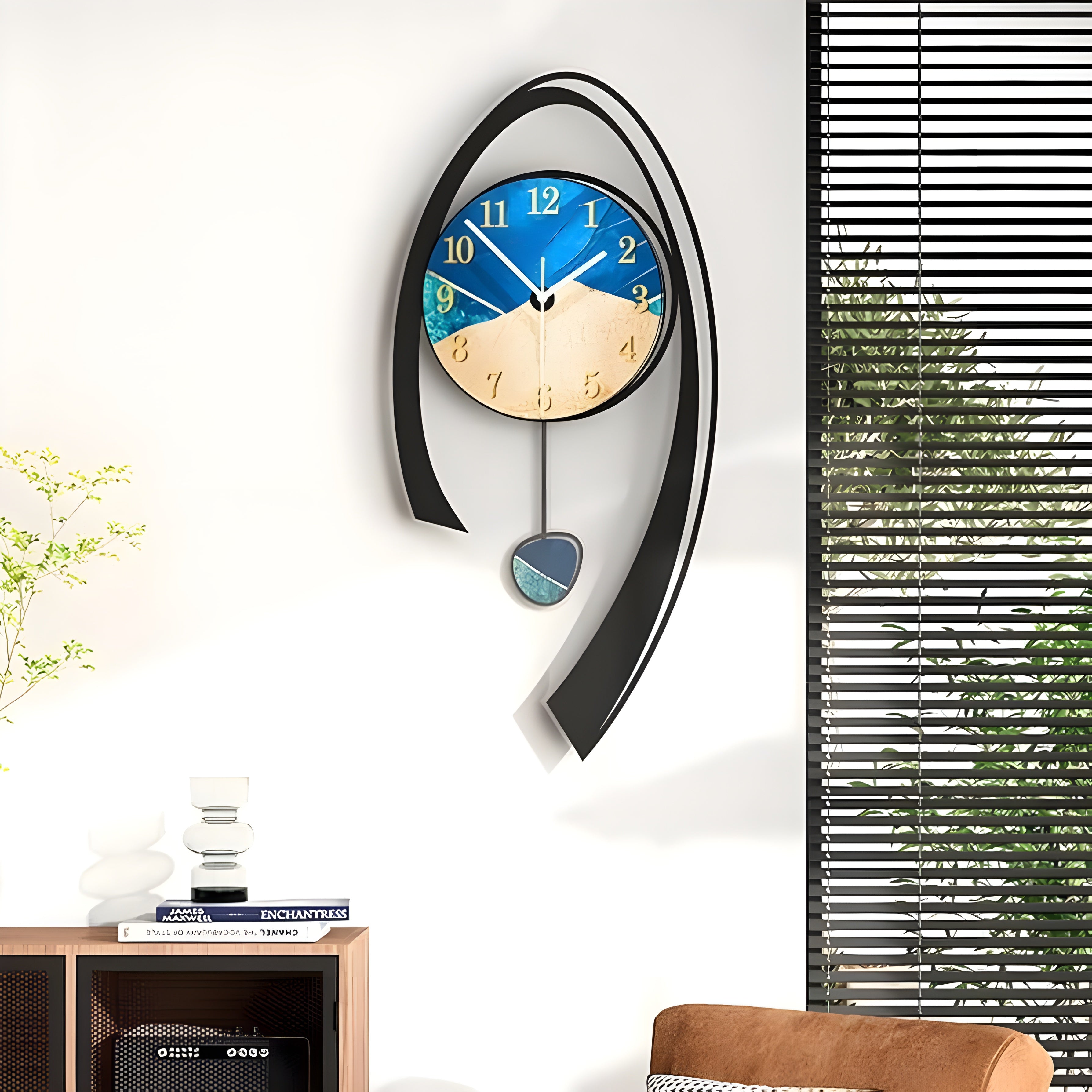 Wanduhr aus Holz mit 3D-Effekt – Dekoratives Design im Rustikalen Stil