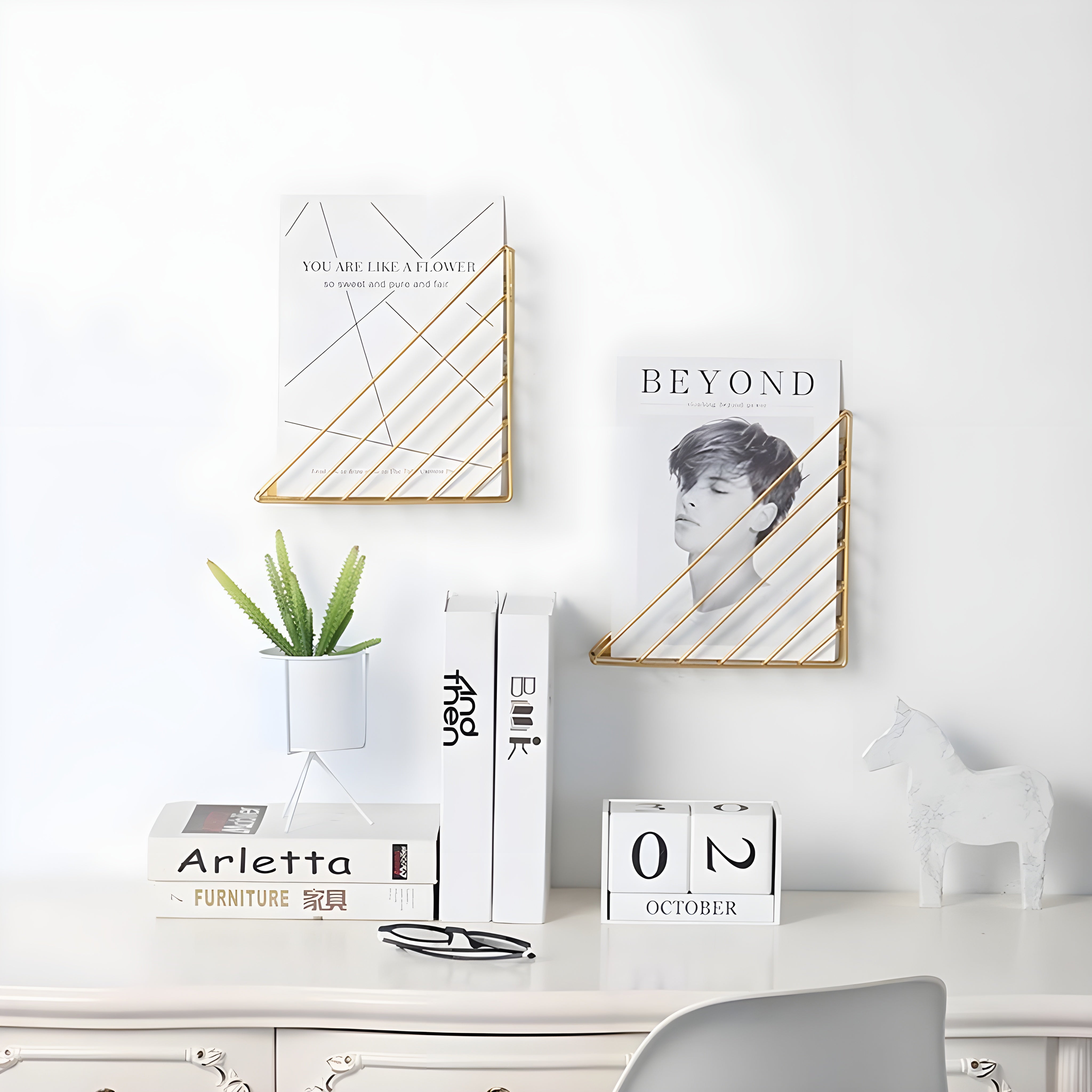 Wandregal für Bücher & Zeitschriften – Platzsparend und Modern | Perfekt für Wohnzimmer Büro oder Schlafzimmer“