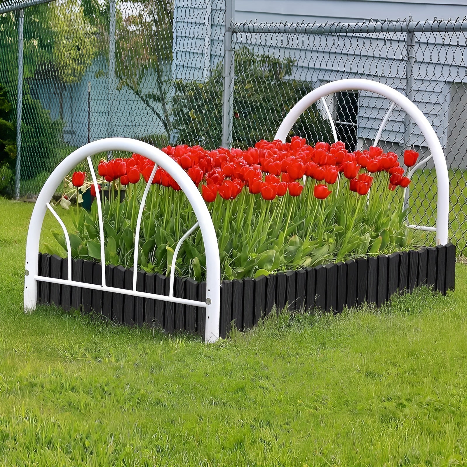 Beetumrandung für Blumen – Dekorative Gartenpalisade | Perfekt für kleine Beete und Gartendeko