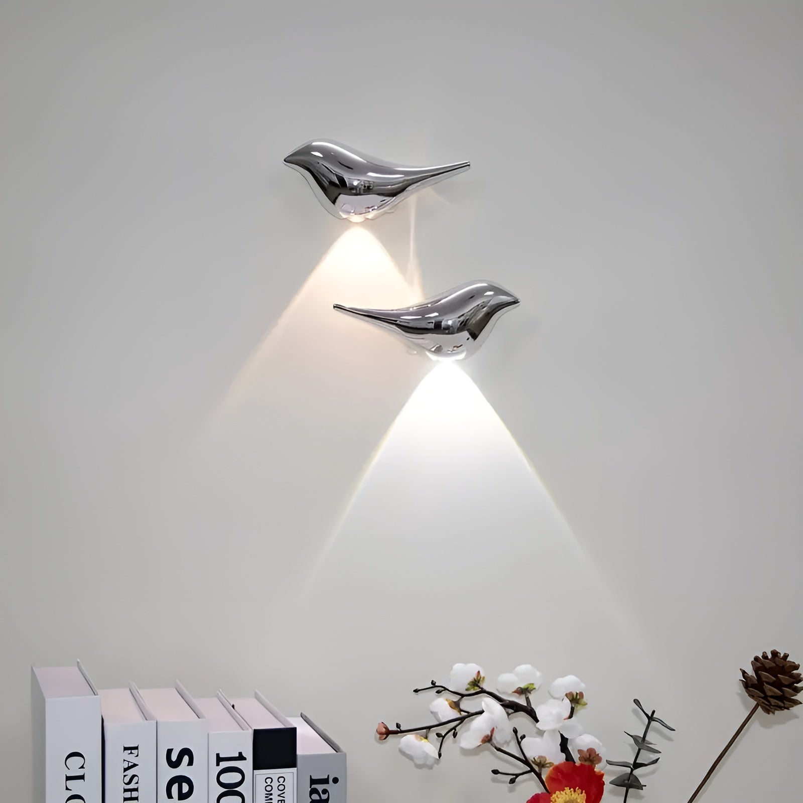 Wandlampe in Vogel-Design – Intelligente Bewegungssensor-Leuchte | Einstellbare Lichtfarbe & Helligkeit