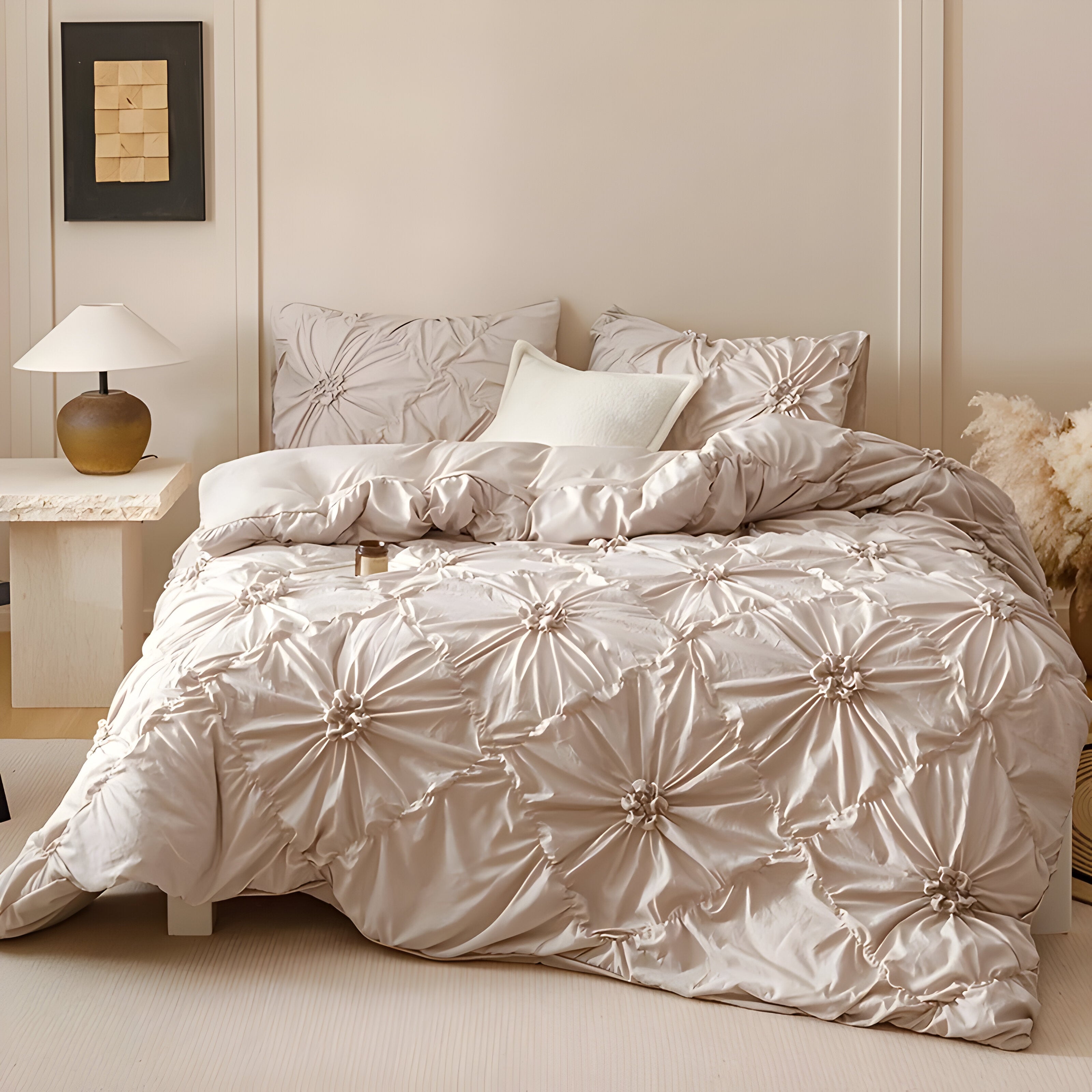 DiamondLuxe Duvet Set - Luxuriöse Diamantmuster Bettwäsche