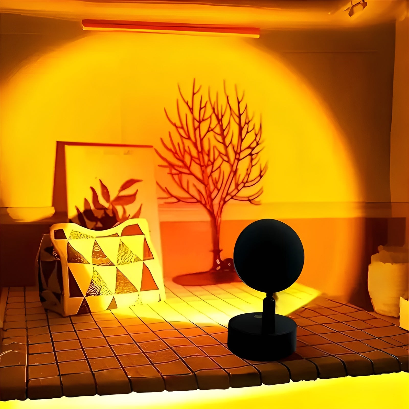 LED-Wandleuchte 360° Drehbar- Atmosphärisches Stimmungslicht,& Dimmbar | USB-Aufladbar für Zuhause