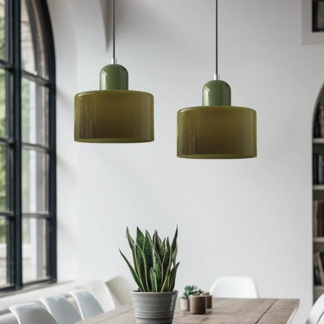 GlamorGlass Light - Europäische Retro Zylinder Pendelleuchte