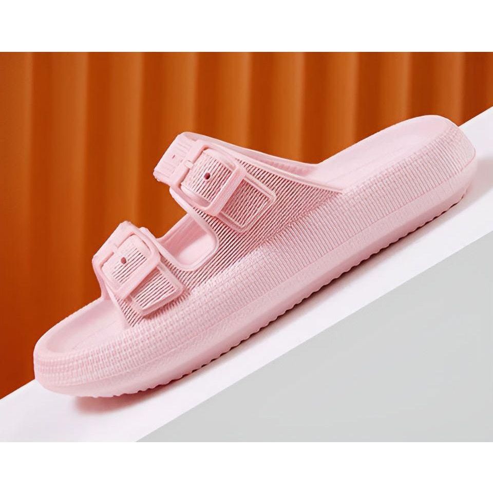BeachCloud Slides - Ultra-Komfort Doppelschnalle Sommer-Pantoffeln - Elegare