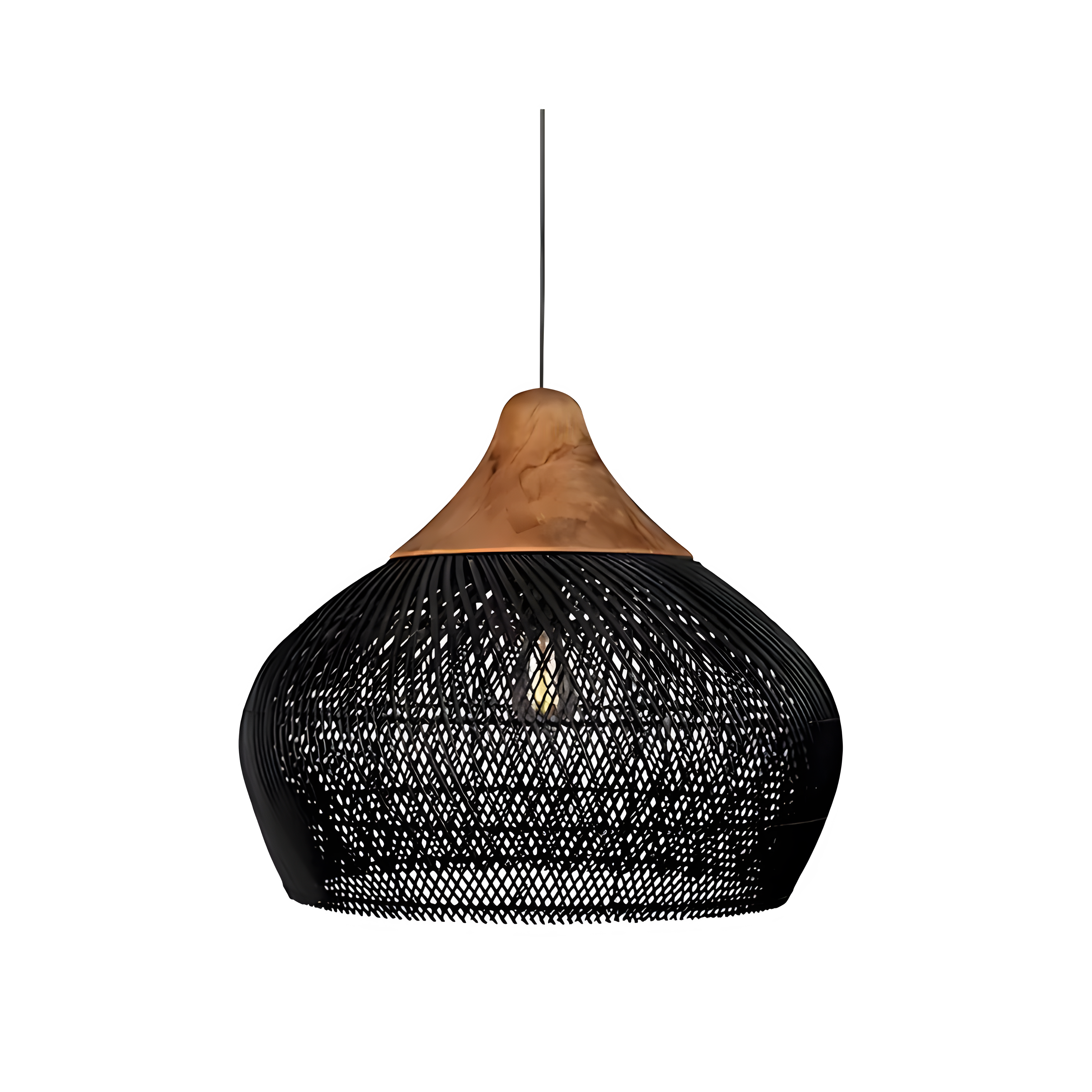 BistroBeam Light - Moderne Rattan-Pendelleuchte