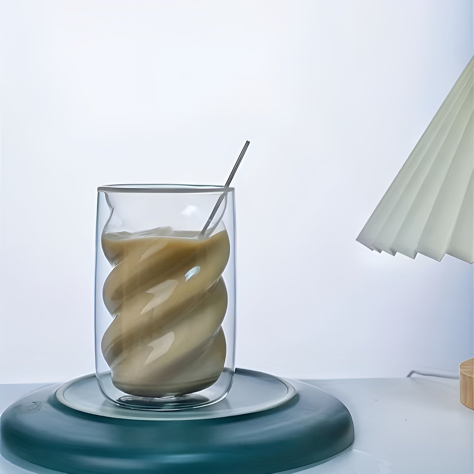 Doppelwandige Spiralgläser im 4er-Set – Hitzebeständig und Isolierend | Ideal für Kaffee Tee und Desserts - Wohnzubehör