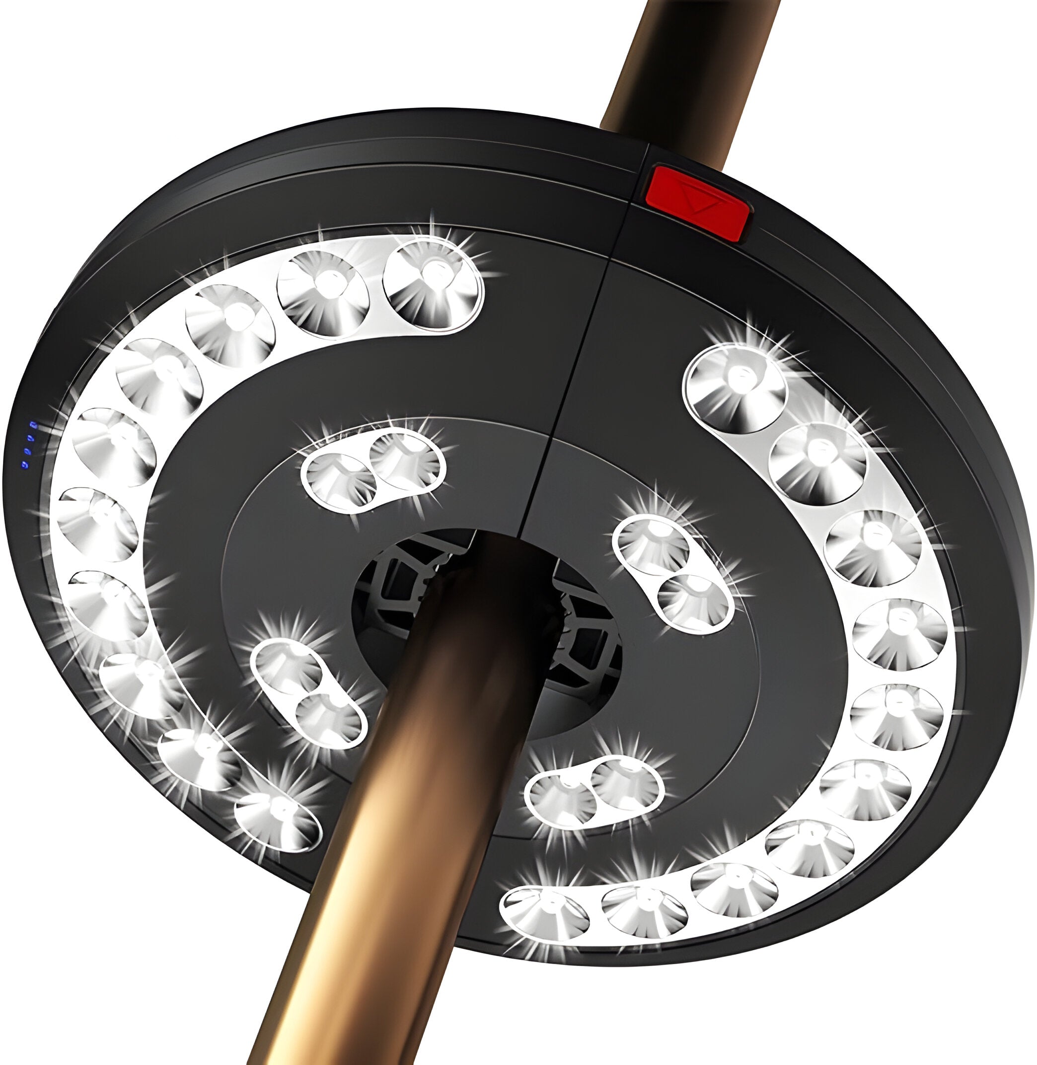 GlowShade Disc - Terrassen-Schirmleuchte mit 3 Helligkeitsmodi