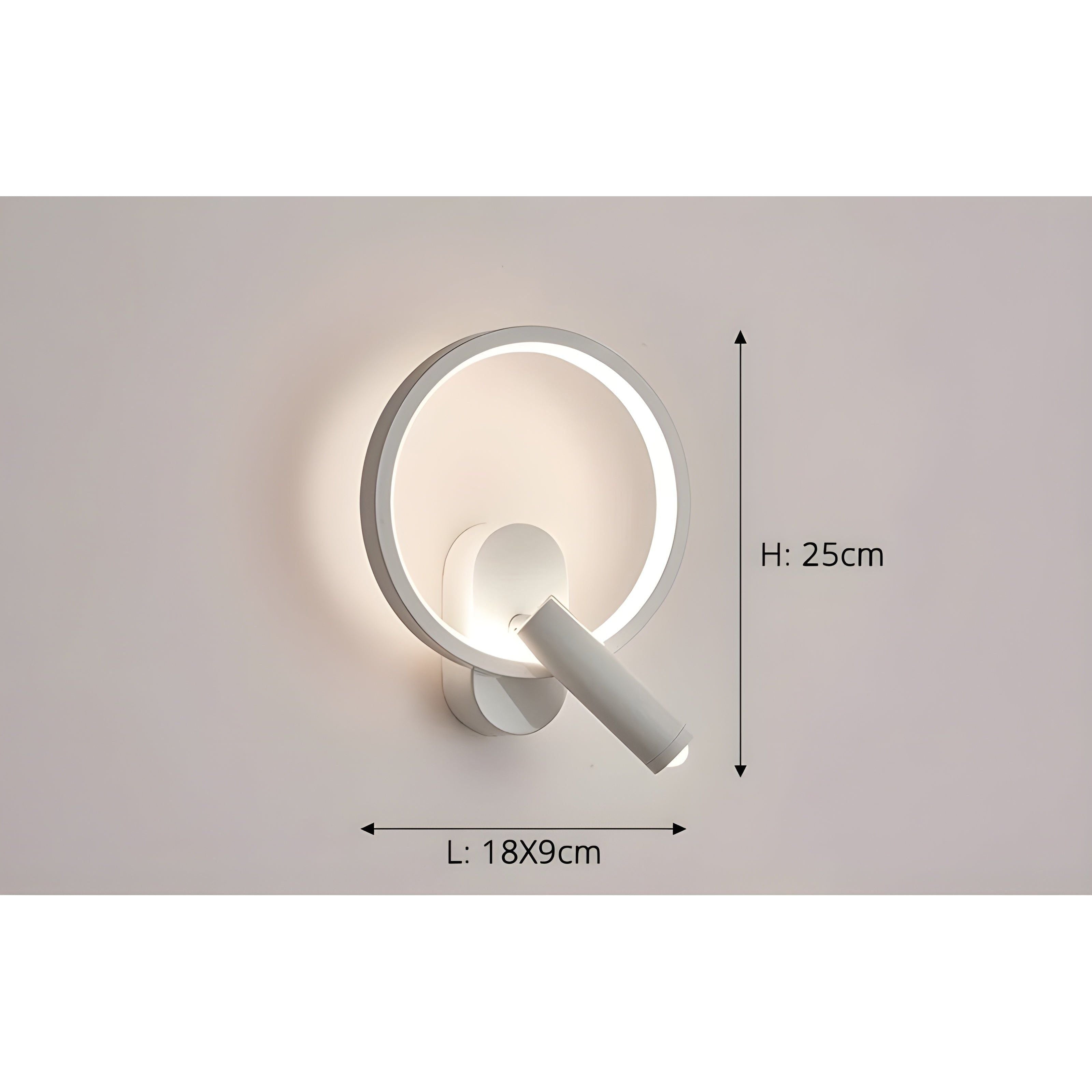 SpotGlow Lampe - Minimalistische Metall Design Wandleuchte