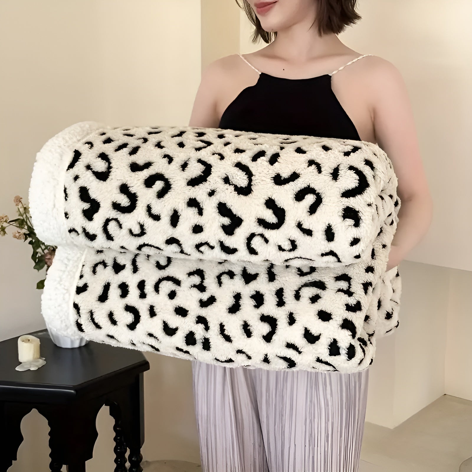 Flauschige Decke mit Leopardenmuster – Weich und Gemütlich | Perfekt für Sofa, Bett & Alle Jahreszeiten