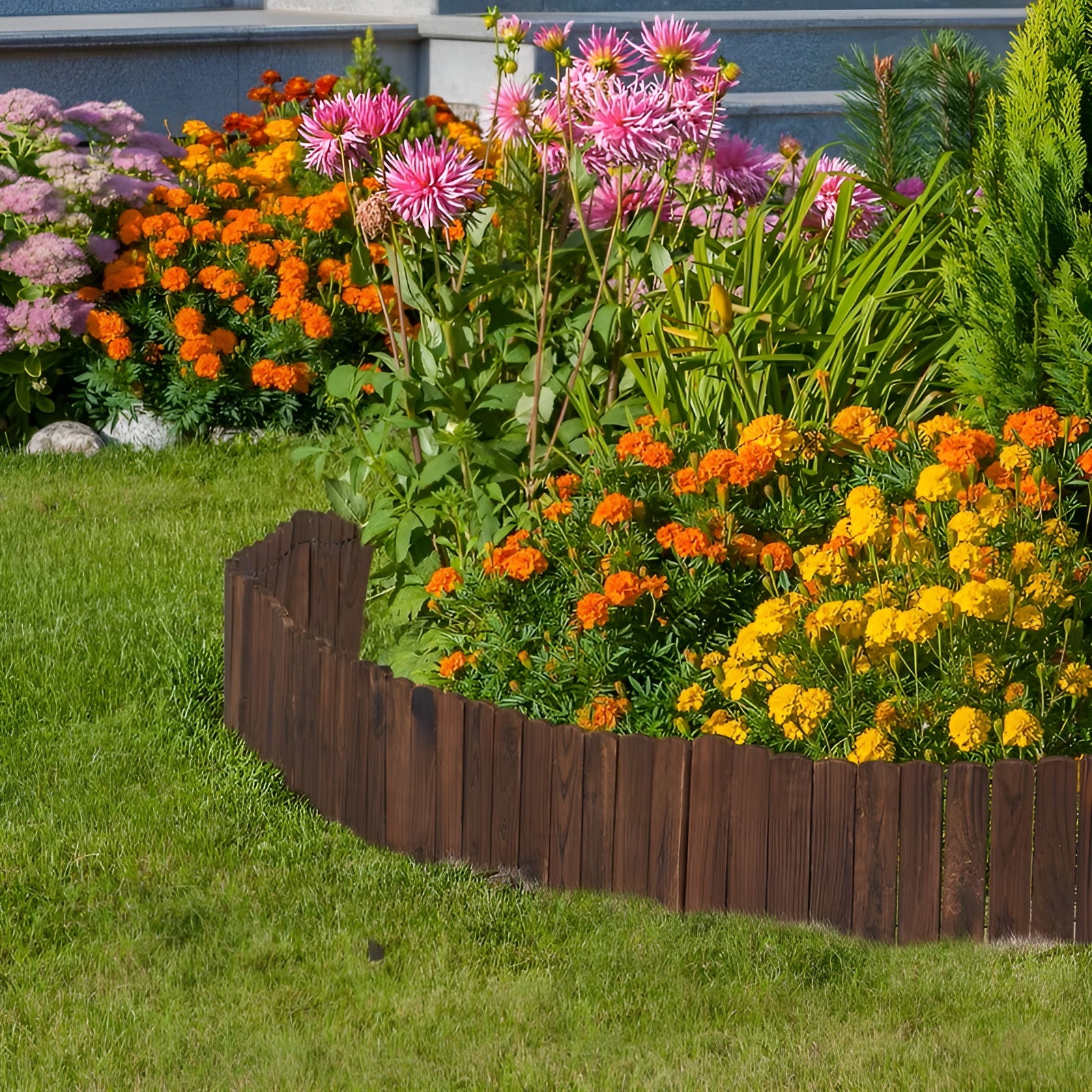 Karotten-Beeteinfassung – Dekorative Gartenbegrenzung | Perfekt für Gemüsebeete und Gartenwege