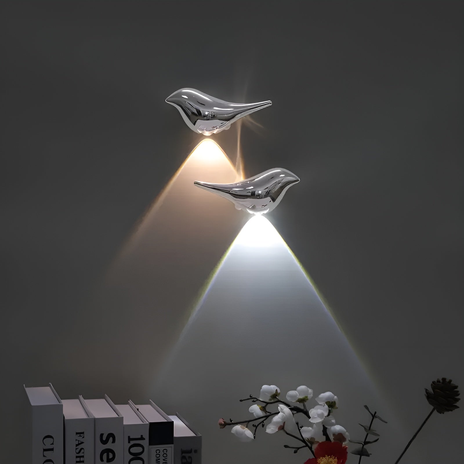 Wandlampe in Vogel-Design – Intelligente Bewegungssensor-Leuchte | Einstellbare Lichtfarbe & Helligkeit