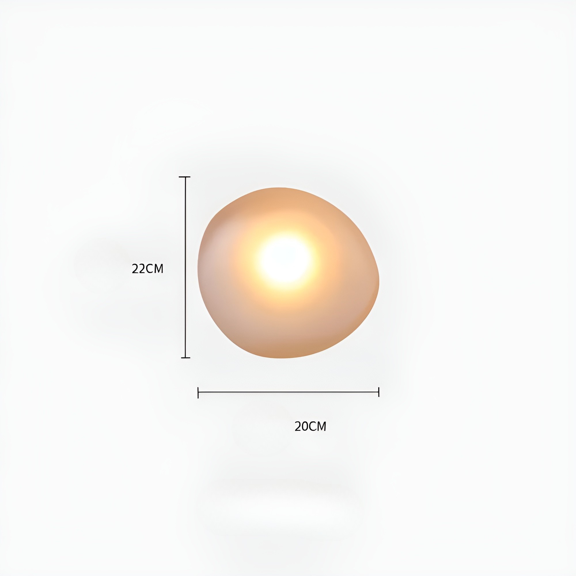 LED Wandleuchte in Kieselstein Design– Dekoratives nordisches Design für Wohnzimmer & Flur
