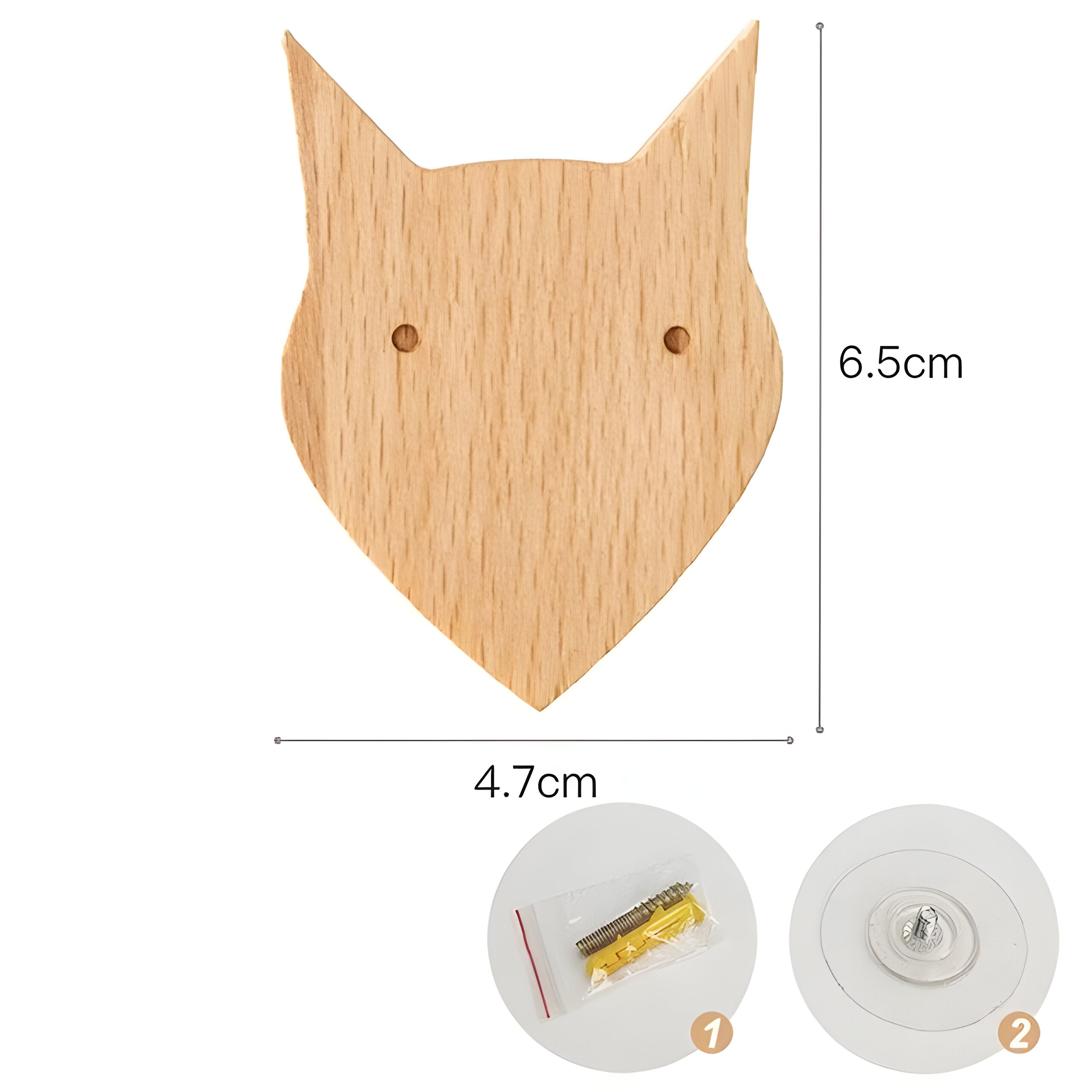 WoodWhimsy Hook - Tierförmiger Wandhaken aus Holz