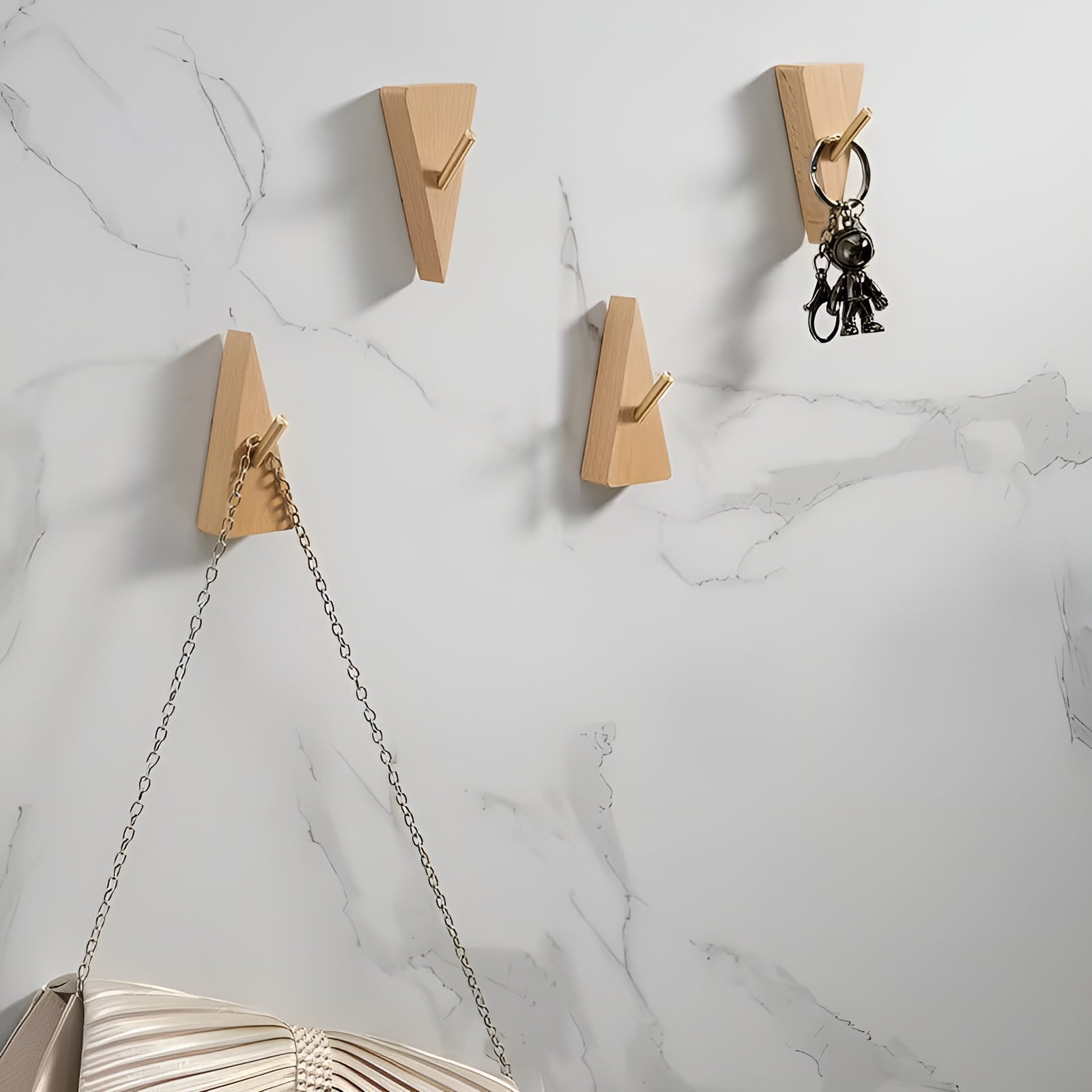 Wandhaken-Set (4 Stück) – Modernes Design im Nordischen Stil | Hochwertig & Dekorativ für Flur Bad und Schlafzimmer