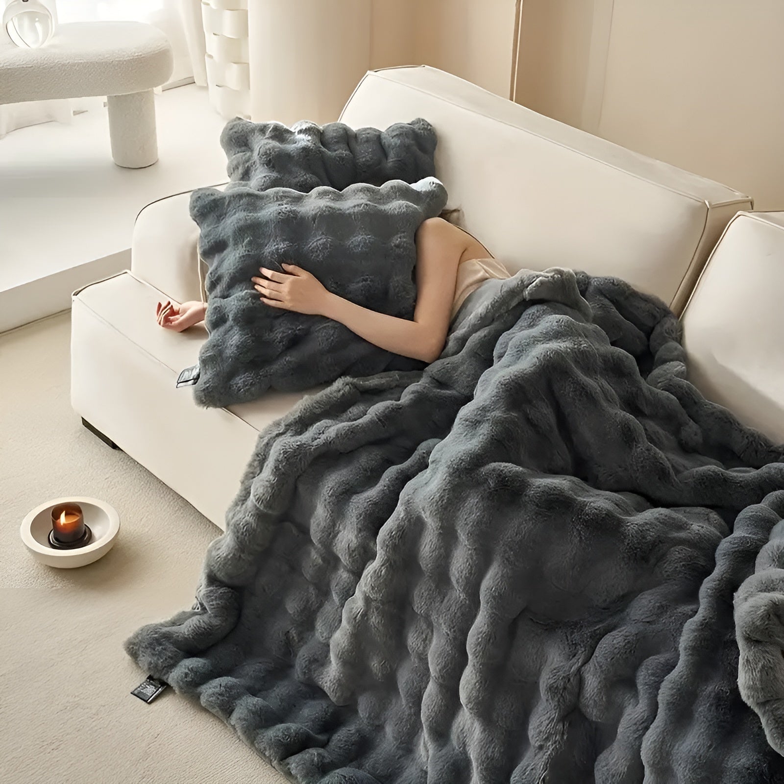 Samt- und Fleece-Decke – Extra Weich & Warm | Perfekt für Sofa und Schlafzimmer