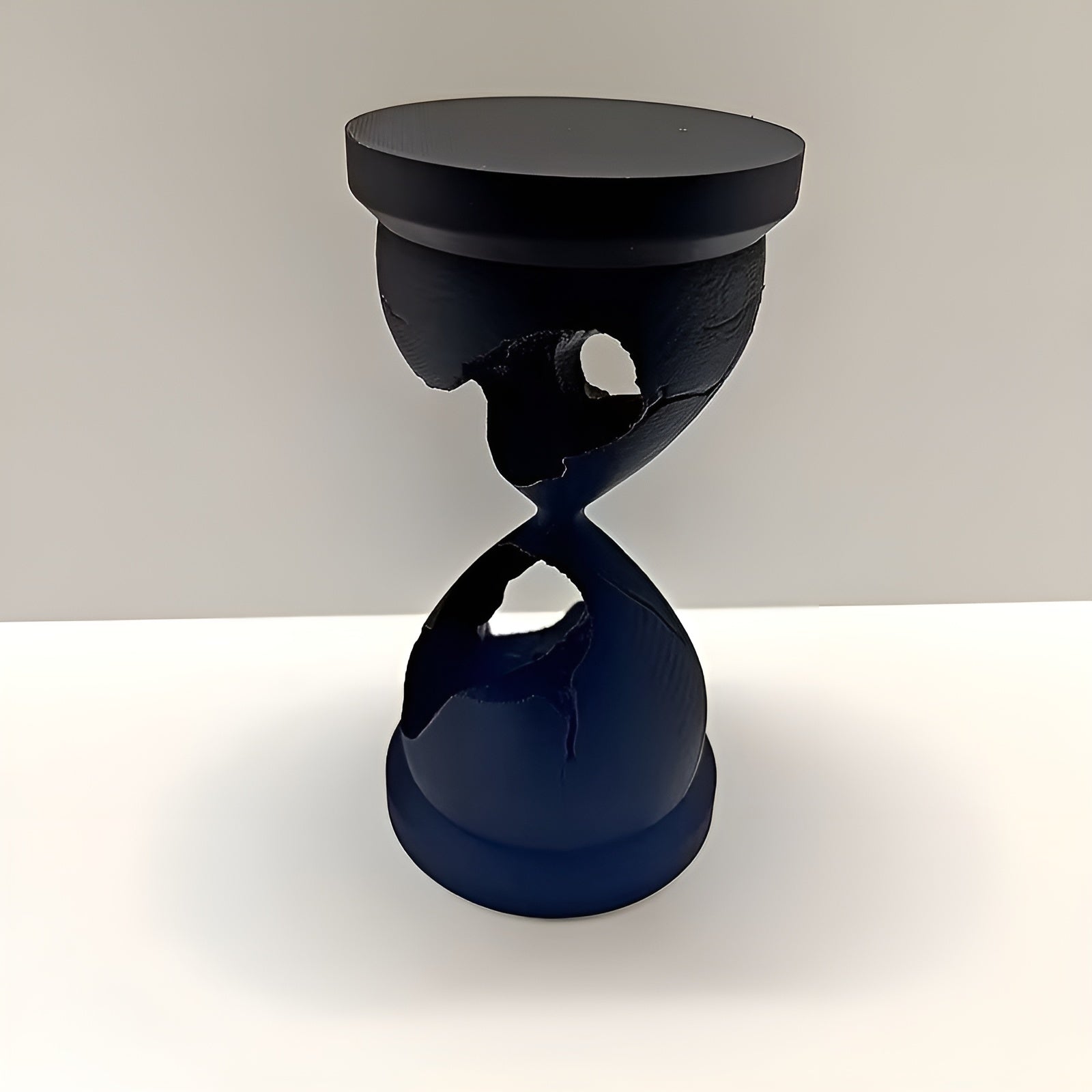 Abstrakte Tischdeko Sanduhr – Minimalistisch und Modern | Schwarze Deko für Büro und Zuhause - Sanduhr