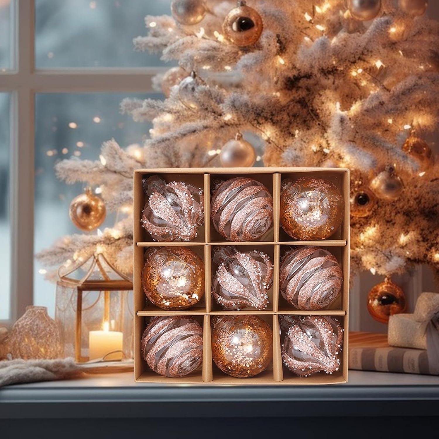 Goldene Weihnachtskugeln – Elegante und Glänzende Deko | Perfekt für Weihnachtsbaum & Festliche Dekoration