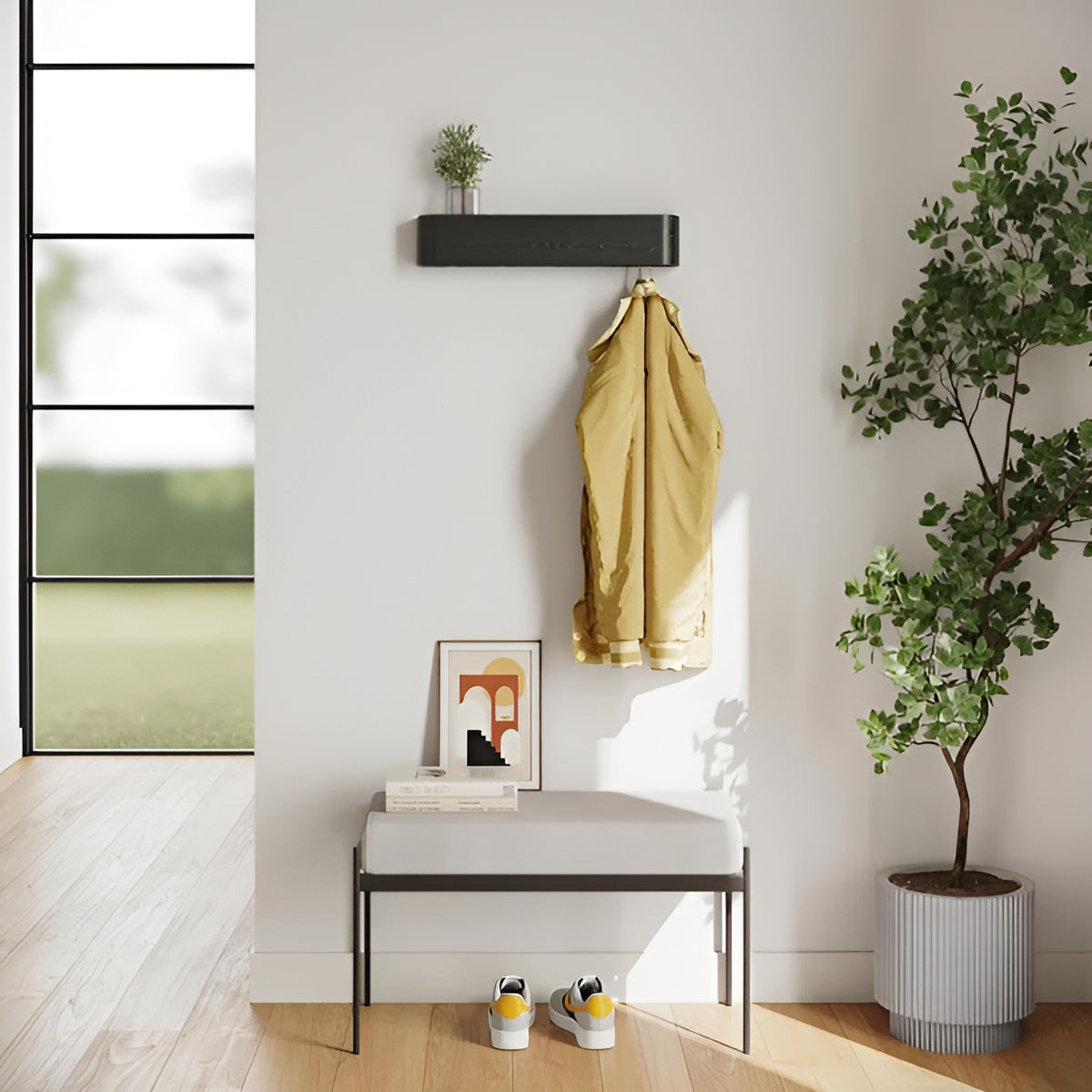 Holzwandgarderobe – Moderne Garderobe und Aufbewahrung | Ideal für Flure und Schlafzimmer