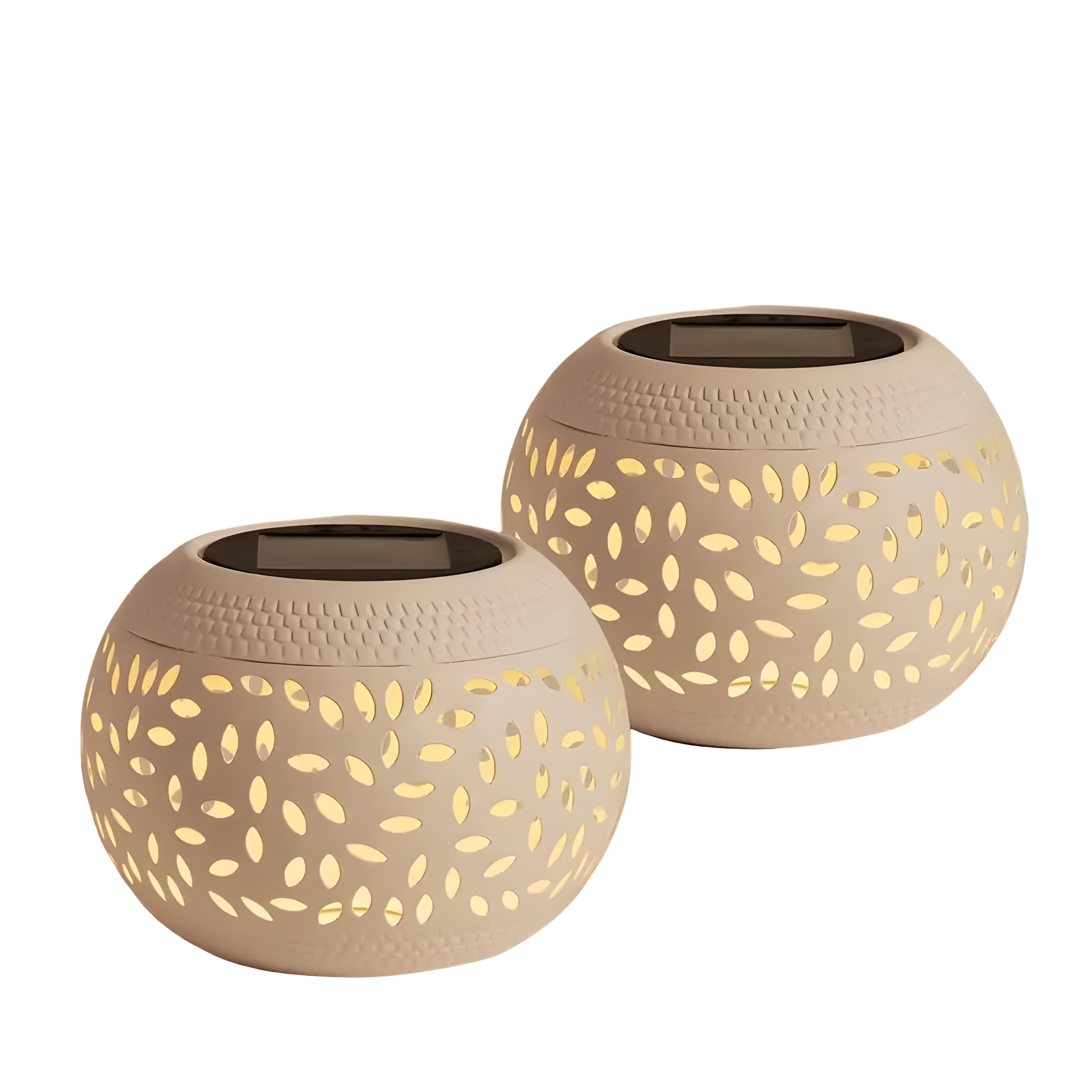 Solartischlampen – Dekoratives Ausgehöhltes Design für Garten & Balkon (2er-Set)