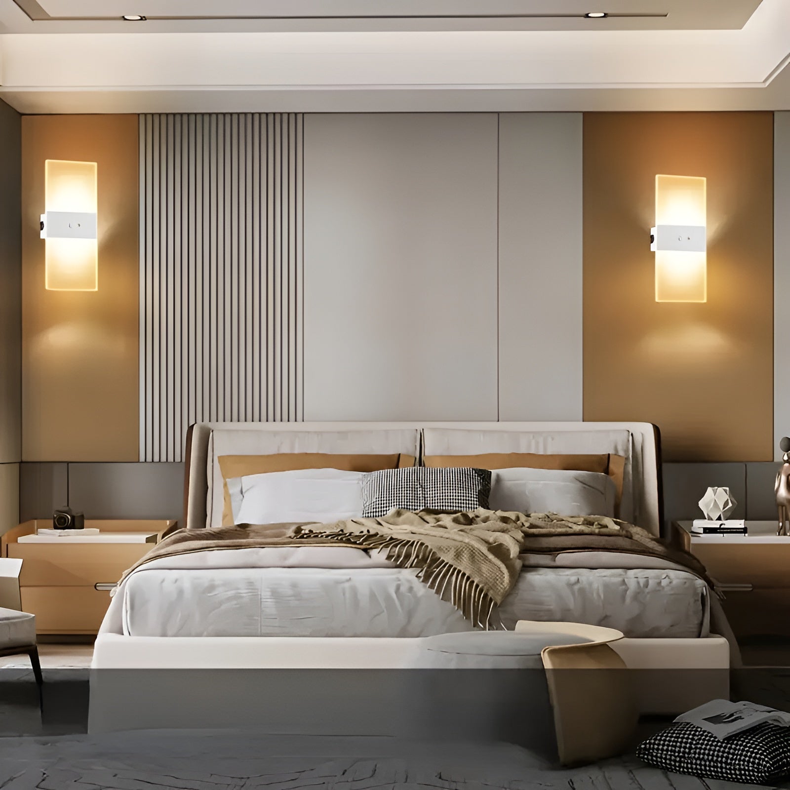 LED-Nachtlichter mit Bewegungsmelder 2er-Set- USB-Aufladung | Magnetische Montage für Schlafzimmer, Flur & Treppe