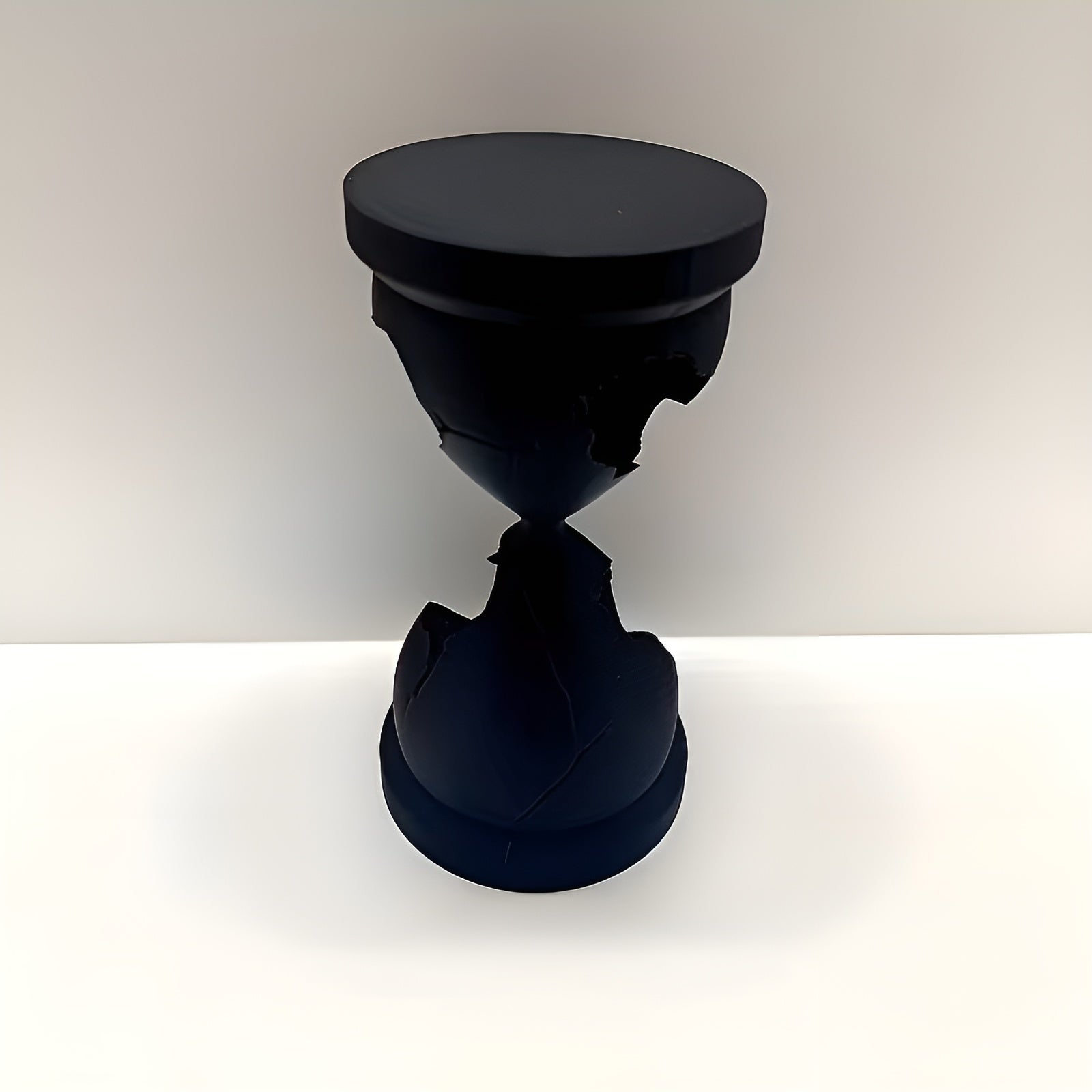 Abstrakte Tischdeko Sanduhr – Minimalistisch und Modern | Schwarze Deko für Büro und Zuhause - Sanduhr