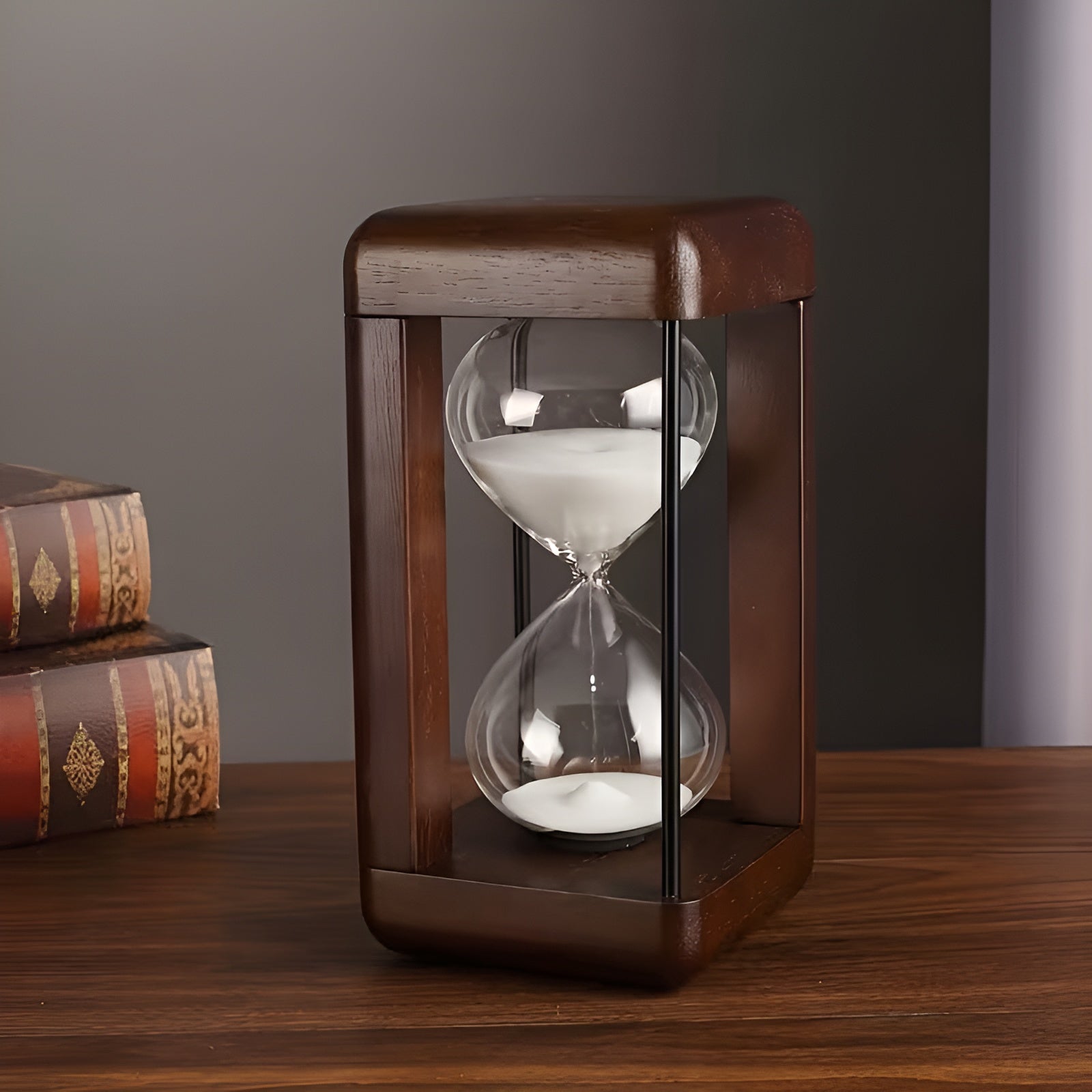 Holz-Sanduhr 30 Minuten – Massivholzrahmen & Dekorativ | Ideal für Büro und Zuhause - Wohnzubehör