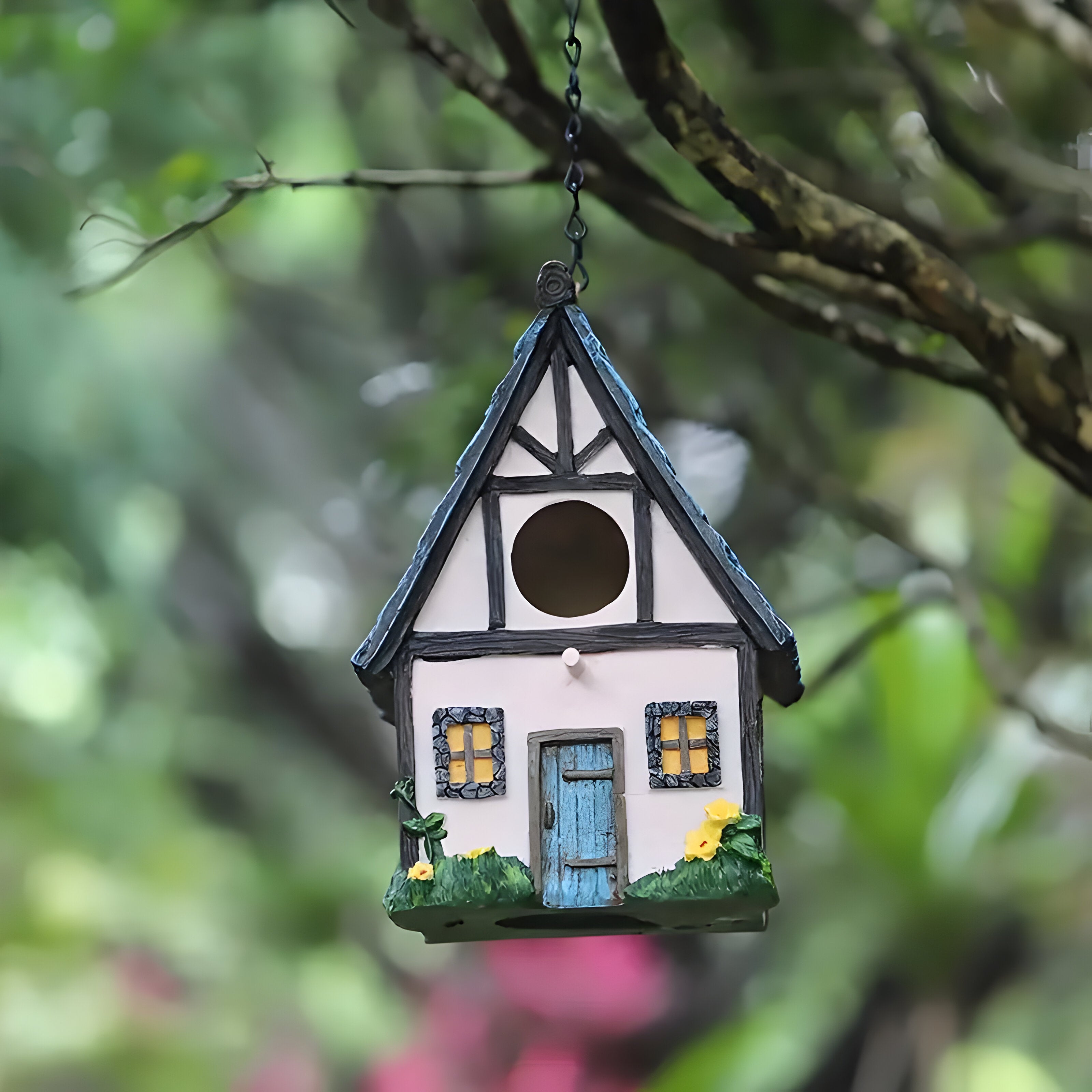 NestHaven Nest - Rustikales Garten Hängendes Vogelhaus