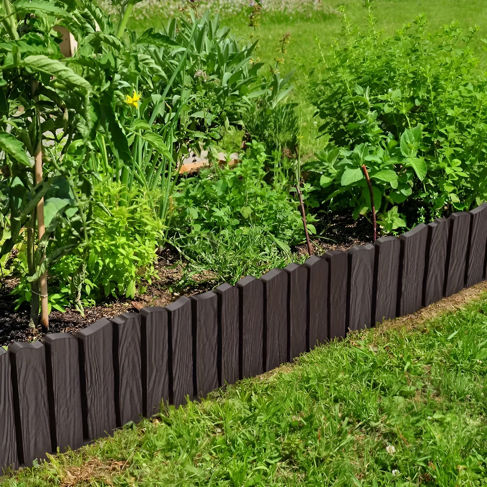 Beetumrandung für Blumen – Dekorative Gartenpalisade | Perfekt für kleine Beete und Gartendeko
