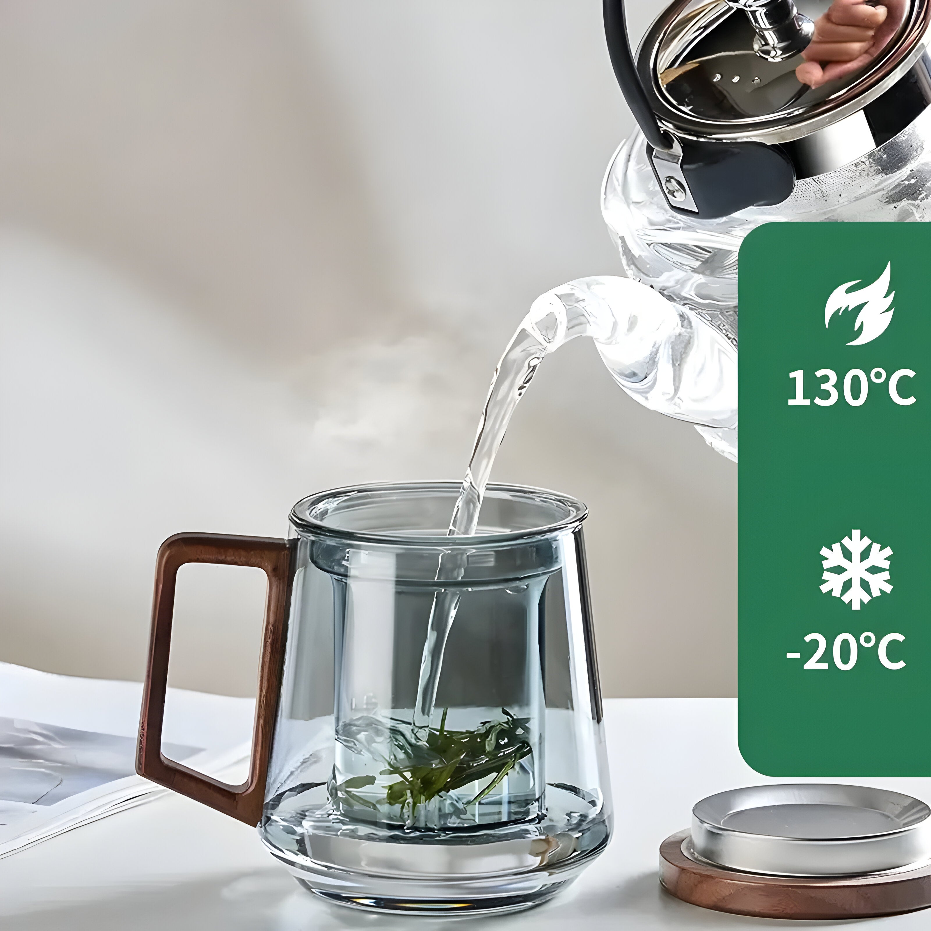 ArtisanBrew Cup – Hitzebeständige Glas-Teetasse